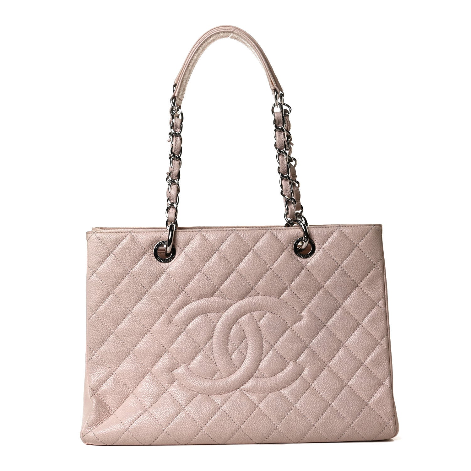 Chanel Caviar Quilted Grand Shopping GST Blush Tote Bag