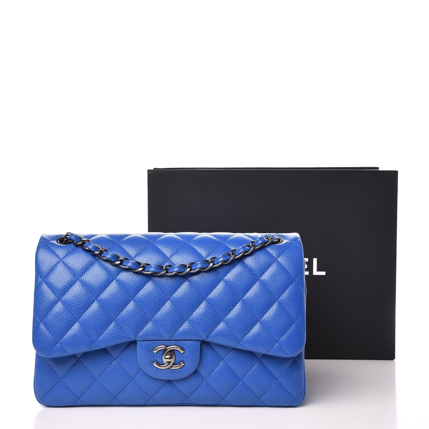 Chanel Caviar Quilted Jumbo Double Flap Handbag