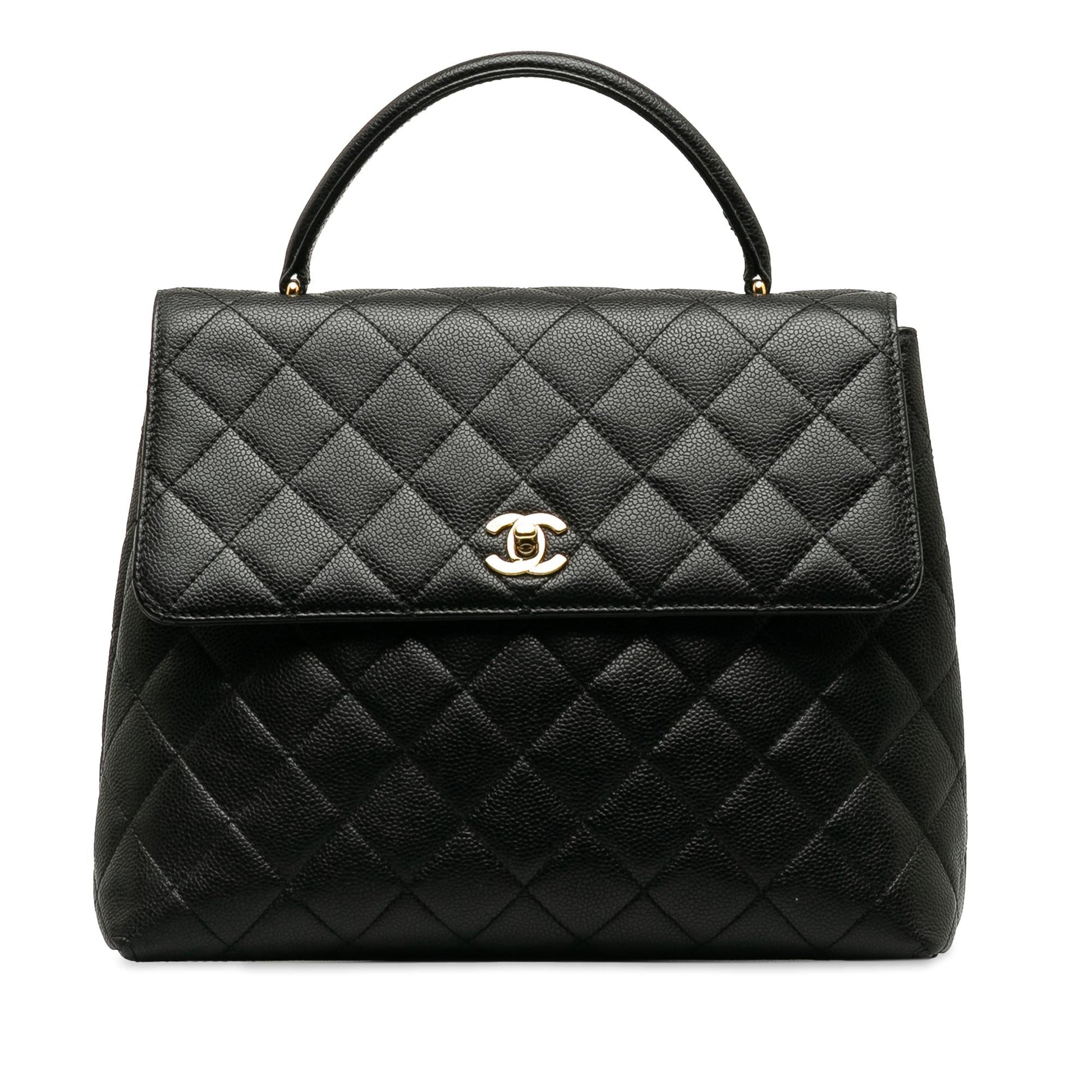 Chanel Caviar Kelly Top Handle SHG-RFopJM Handbag