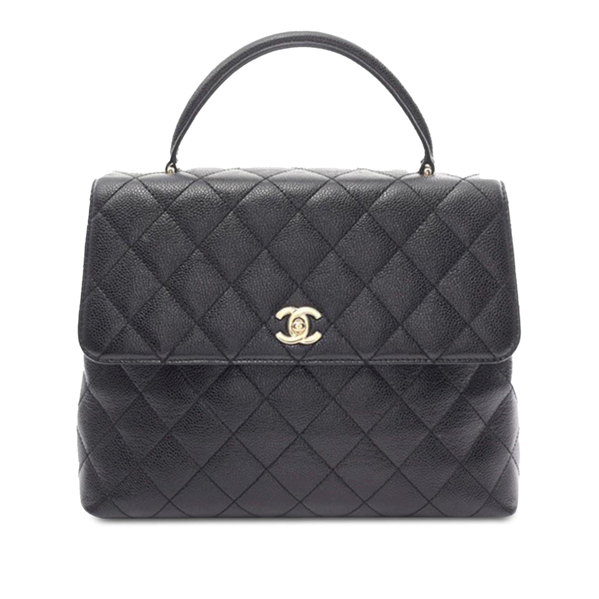 Chanel Caviar Kelly Top Handle Handbag Shg 0U5L7V