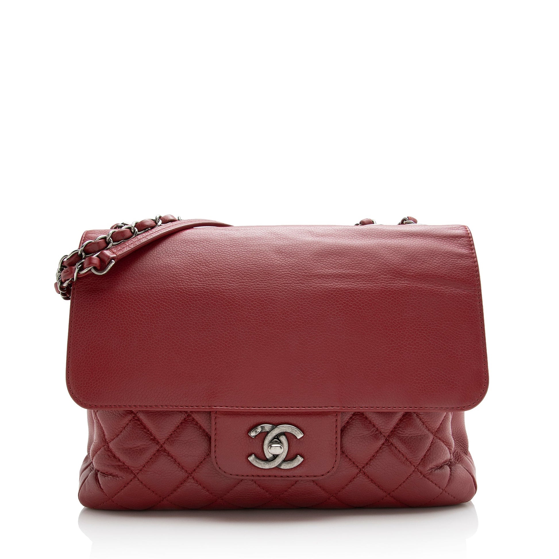 Chanel Caviar All About Flap SHF Leather Shoulder Bag