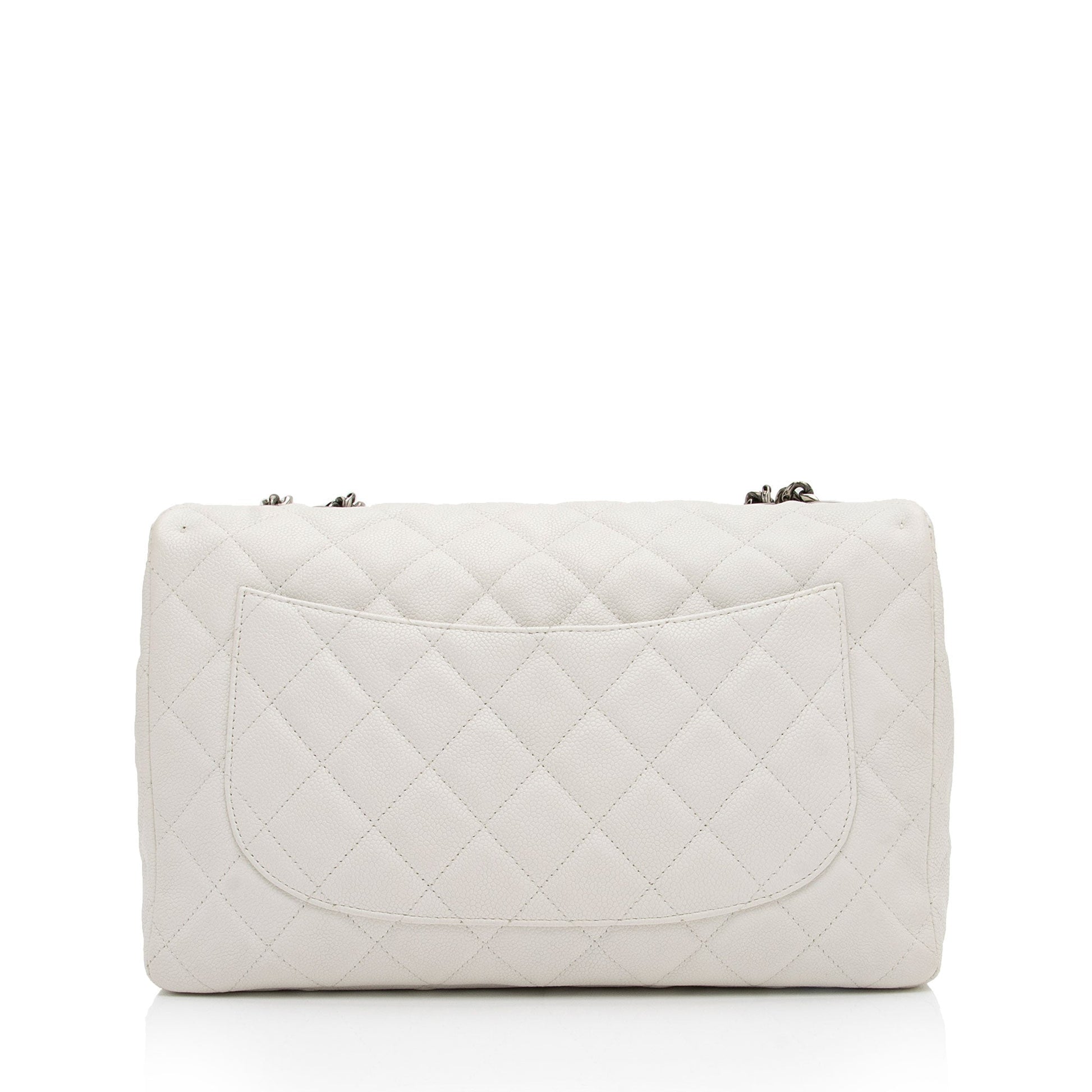 Chanel Caviar Bijoux Jumbo Single Flap Leather Shoulder Bag