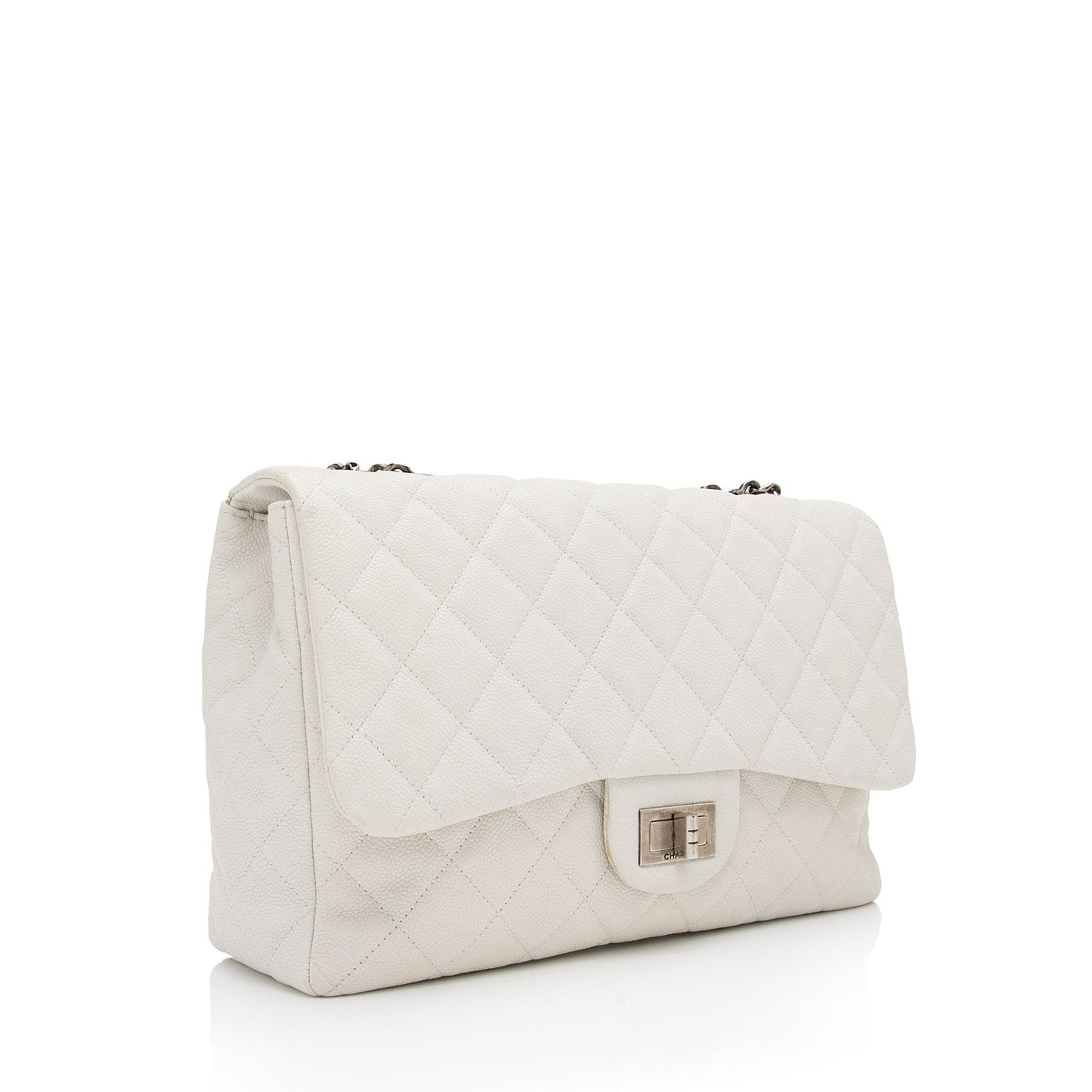 Chanel Caviar Bijoux Jumbo Single Flap Leather Shoulder Bag