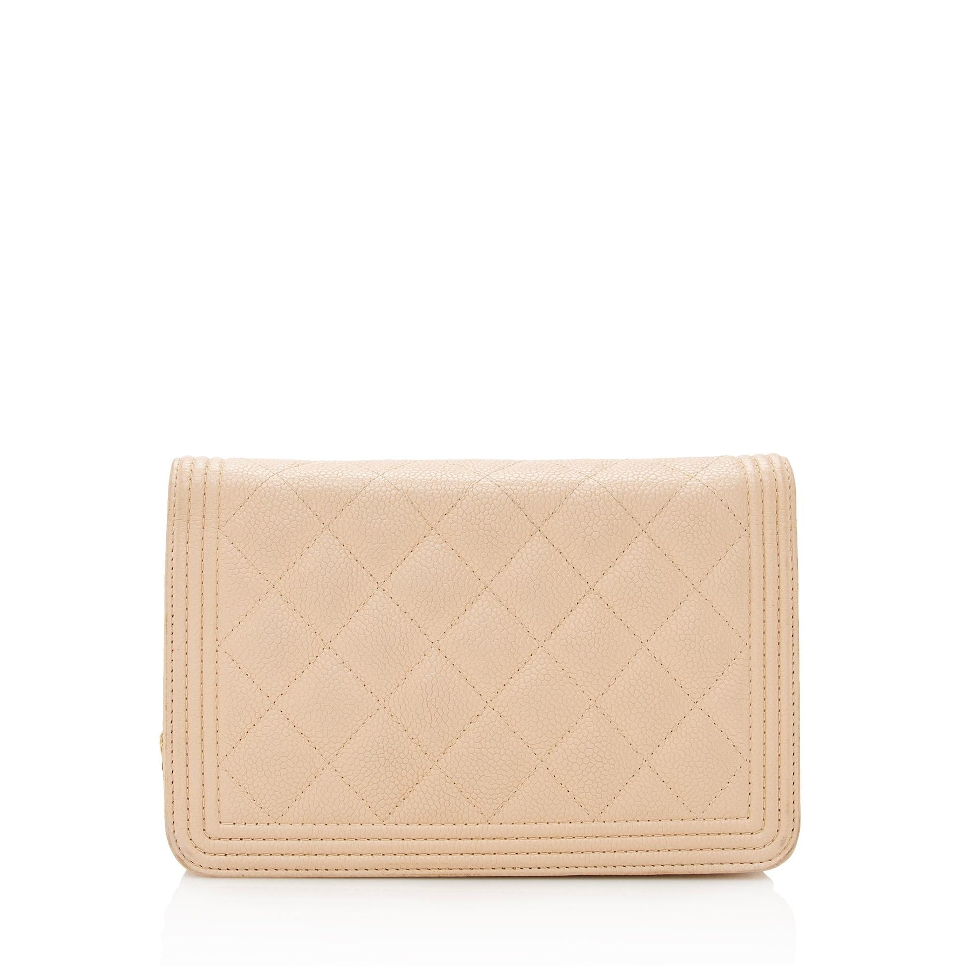 Chanel Caviar Boy on SHF Leather Wallet Case