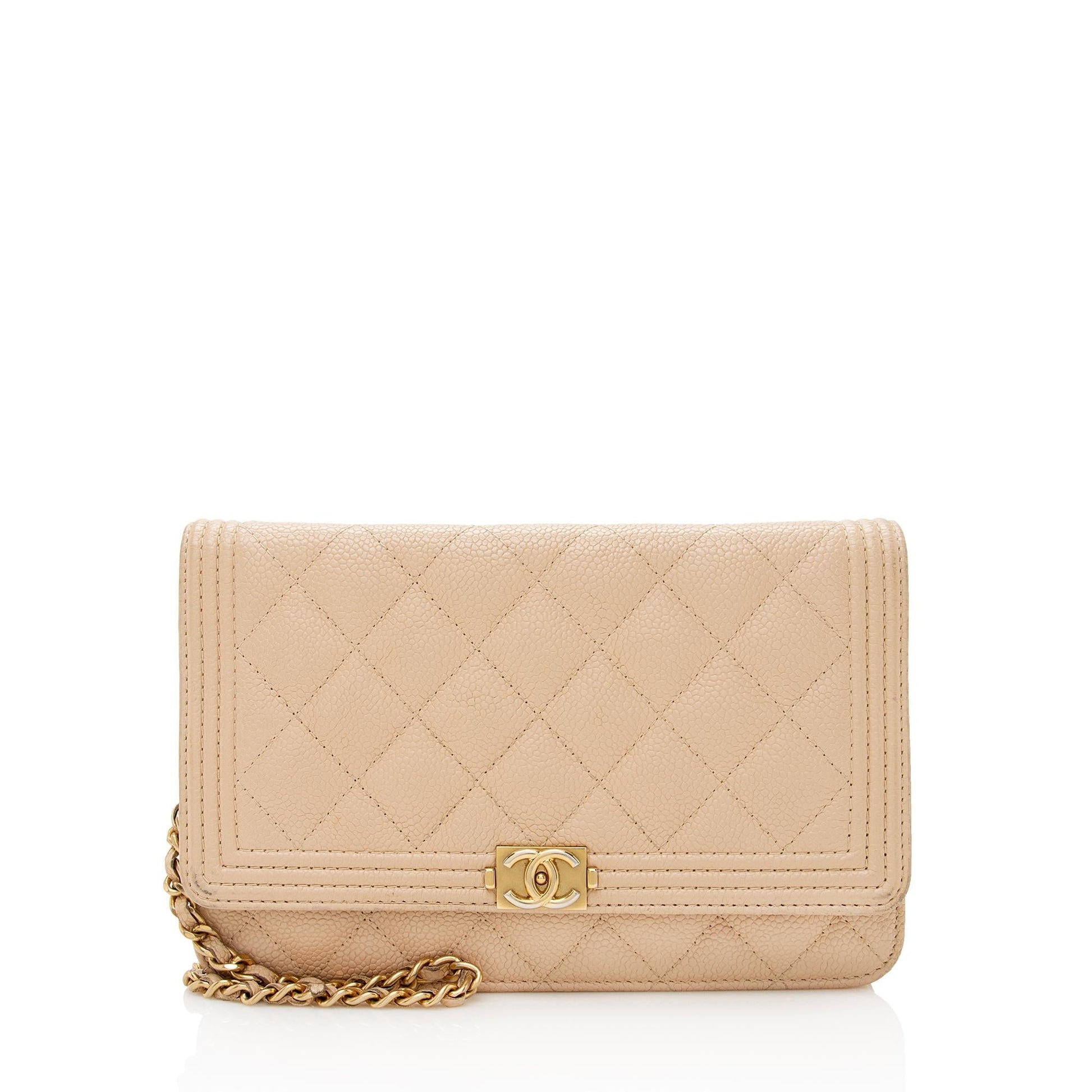 Chanel Caviar Boy on SHF Leather Wallet Case