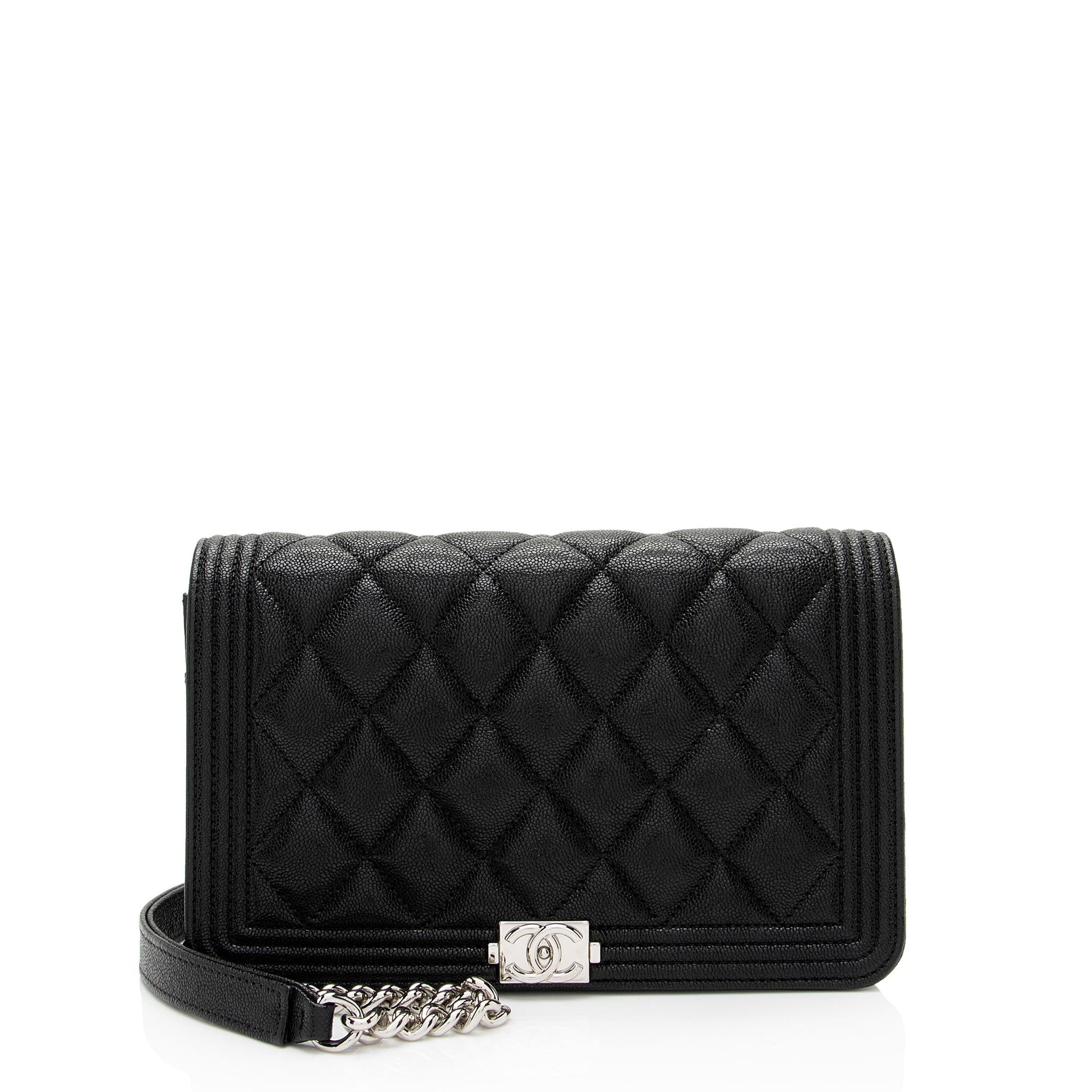Chanel Caviar Boy on SHF-Rw1D6r Leather Wallet Case