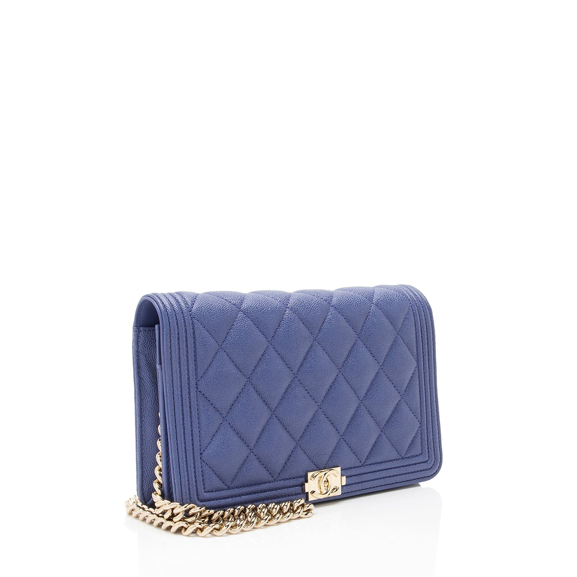 Chanel Caviar Boy on Leather Wallet Case