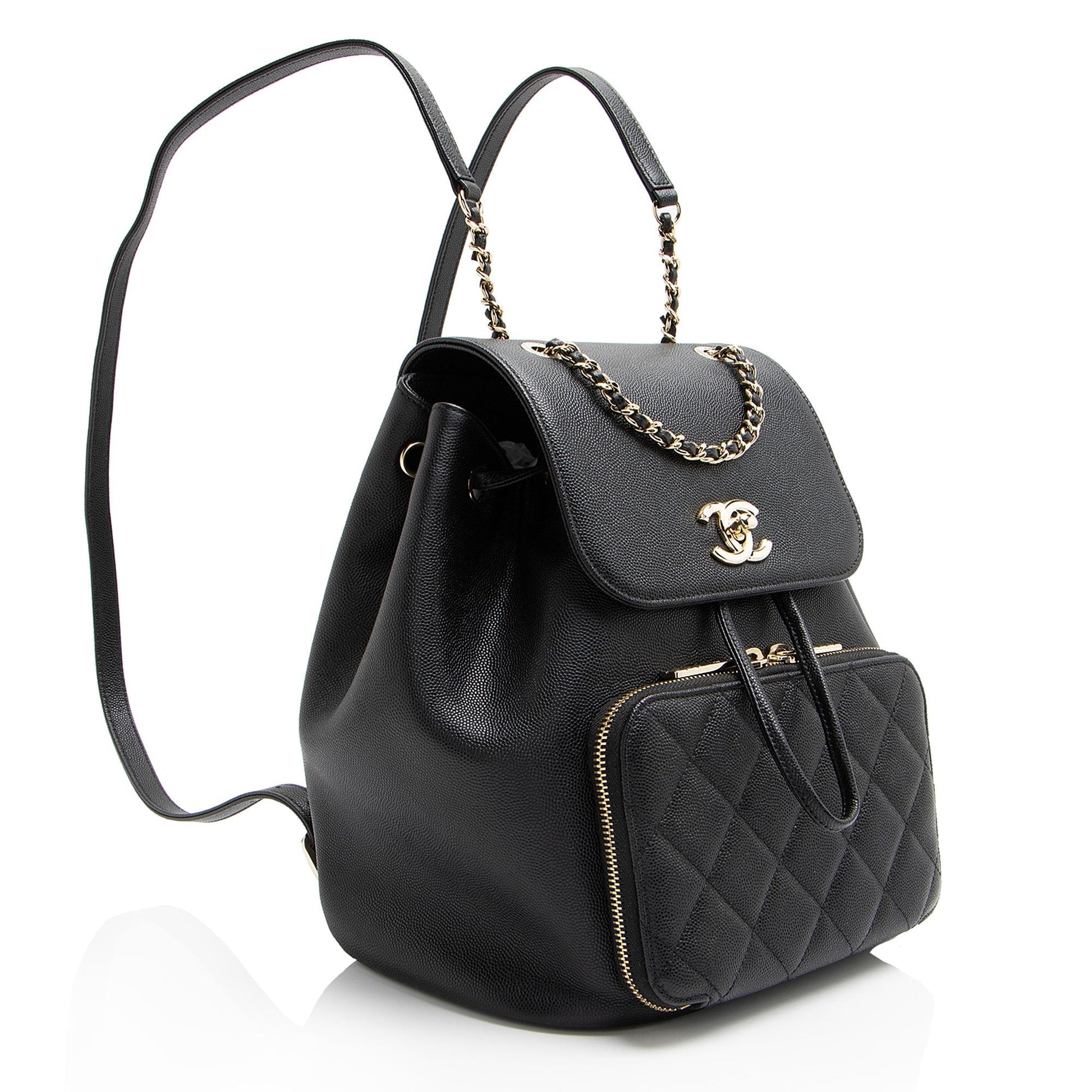 Chanel Caviar Business Affinity Backpack SHF-oTQxcP Leather