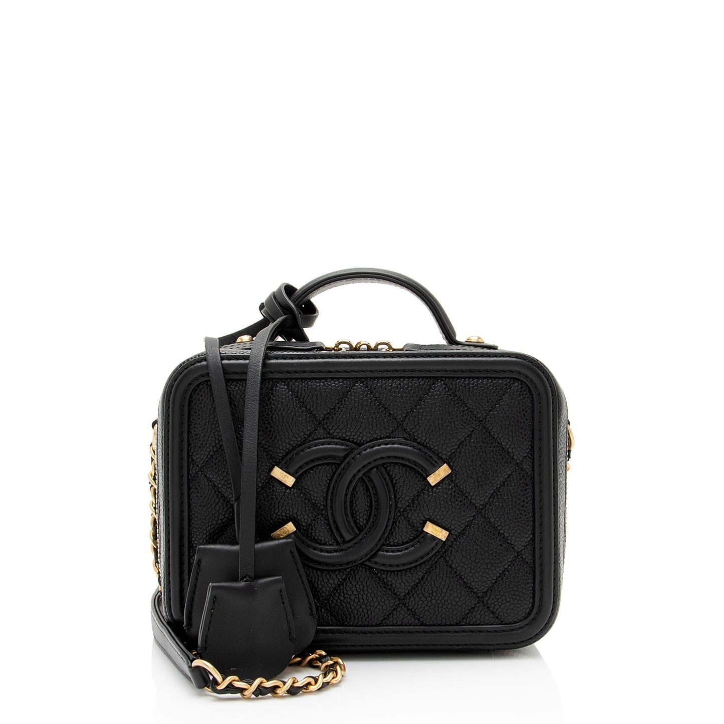 Chanel Caviar CC Filigree Vanity SHF-0Nks5y Small Leather Handbag