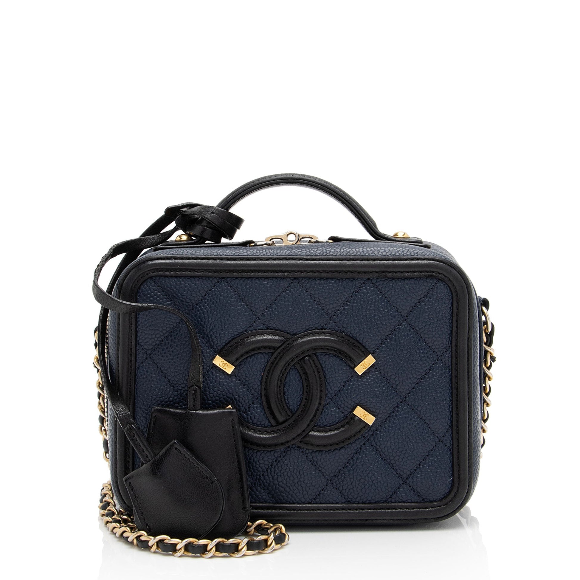 Chanel Caviar CC Filigree Vanity SHF-v02lq3 Small Leather Handbag