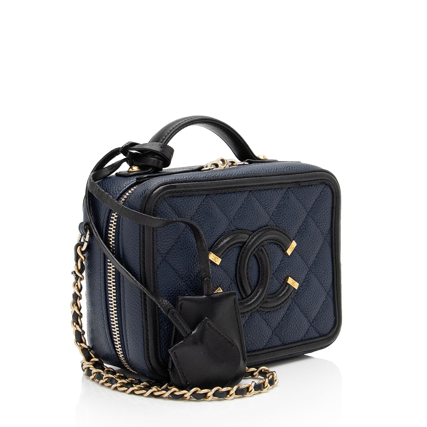 Chanel Caviar CC Filigree Vanity SHF-v02lq3 Small Leather Handbag