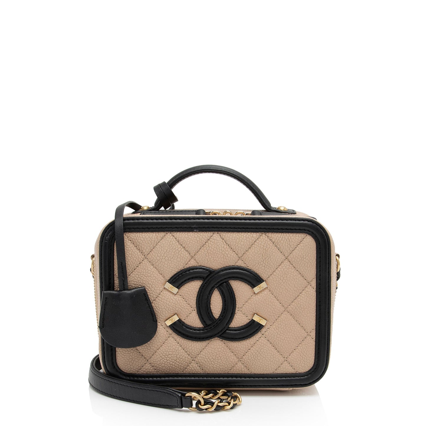 Chanel Caviar CC Filigree Vanity SHF-EhFdu3 Small Leather Handbag