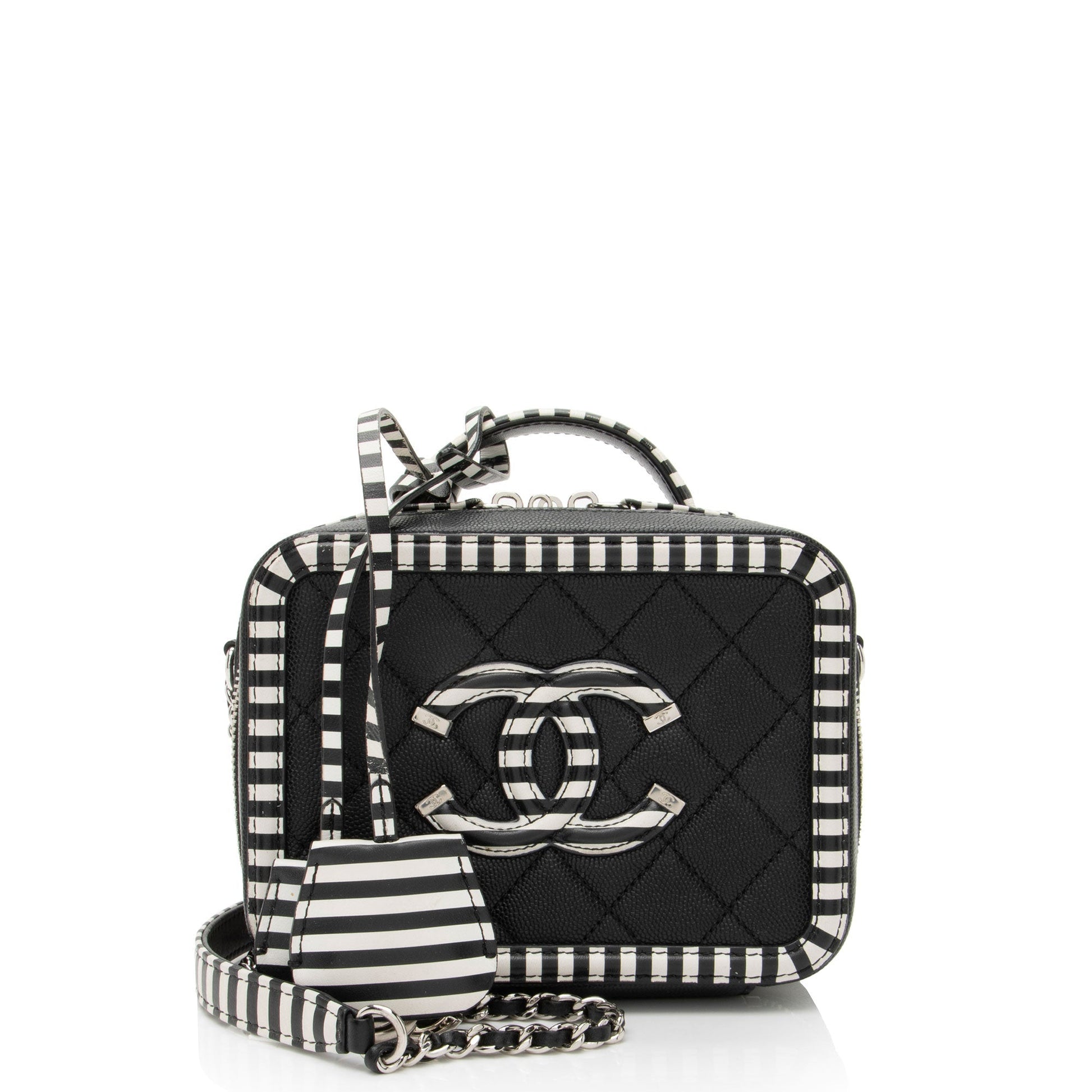 Chanel Caviar CC Filigree Vanity Small Leather Handbag