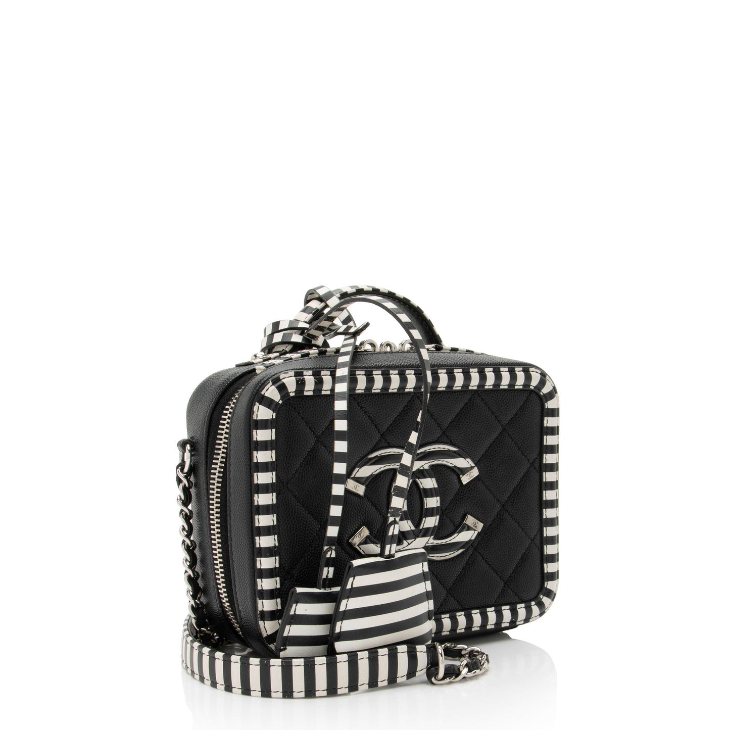 Chanel Caviar CC Filigree Vanity Small Leather Handbag