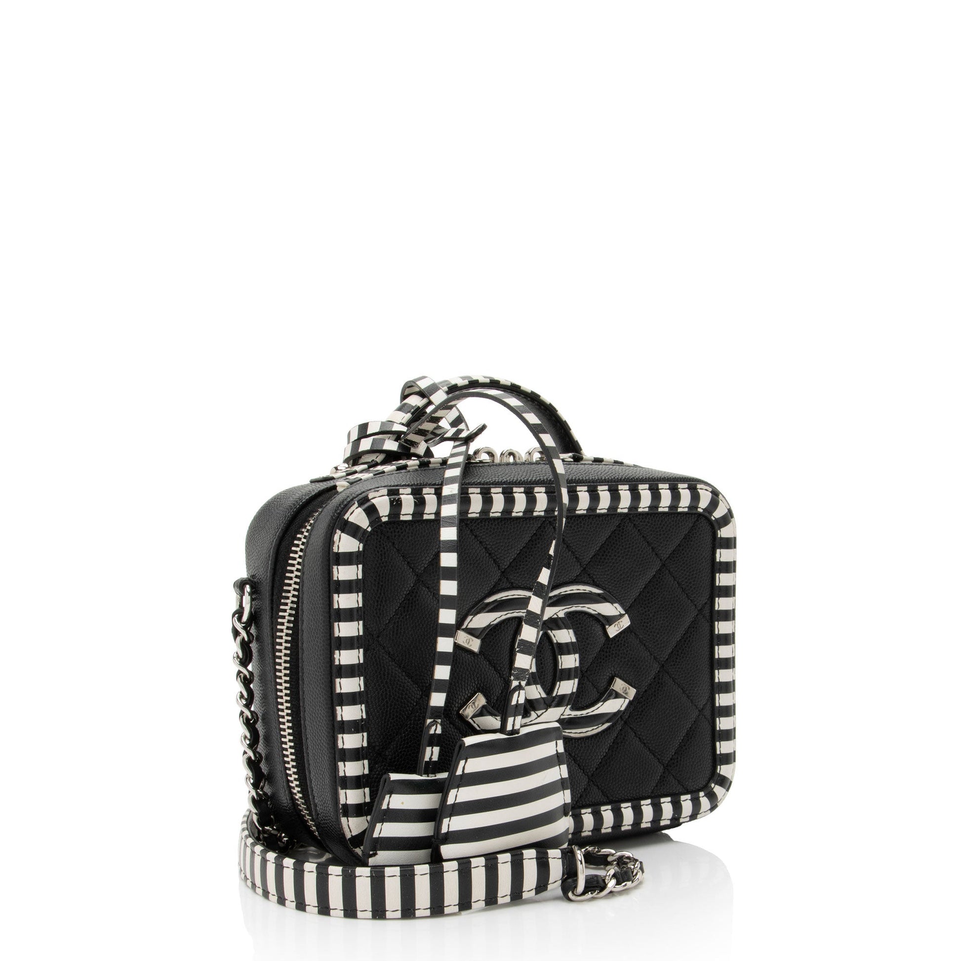 Chanel Caviar CC Filigree Vanity Small Leather Handbag