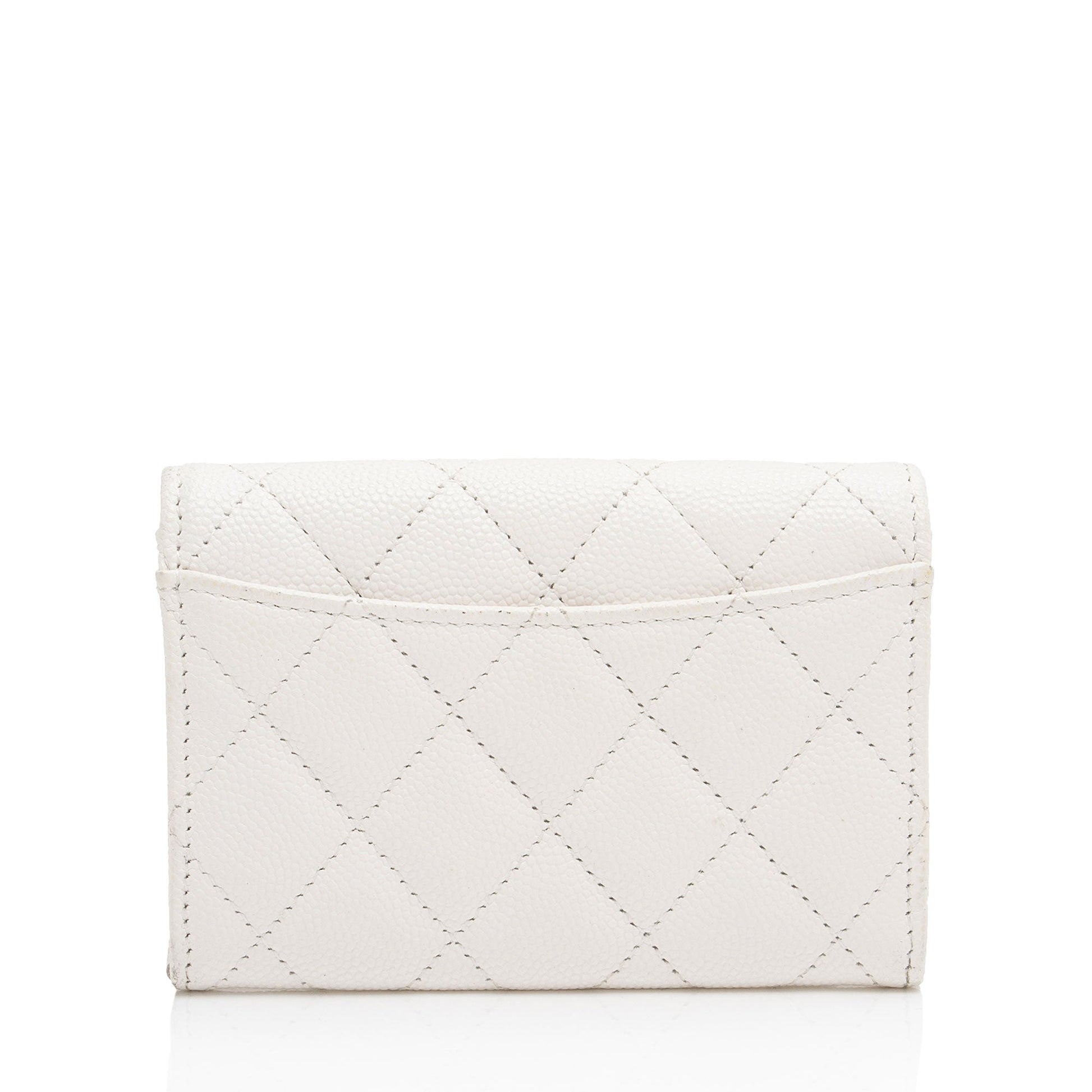 Chanel Caviar Classic Card Holder SHF-RUM2mf Leather Wallet Case
