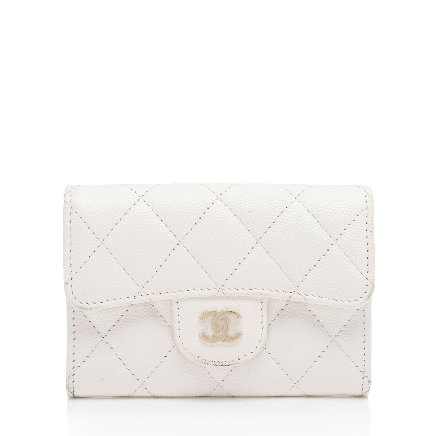Chanel Caviar Classic Card Holder SHF-RUM2mf Leather Wallet Case