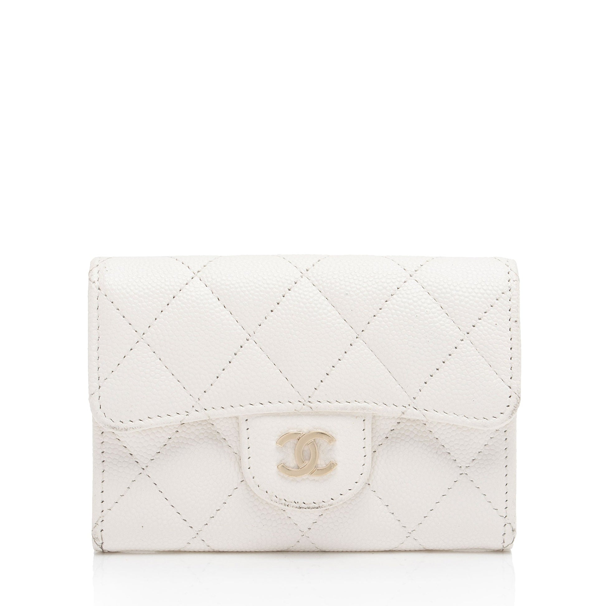 Chanel Caviar Classic Card Holder SHF-RUM2mf Leather Wallet Case