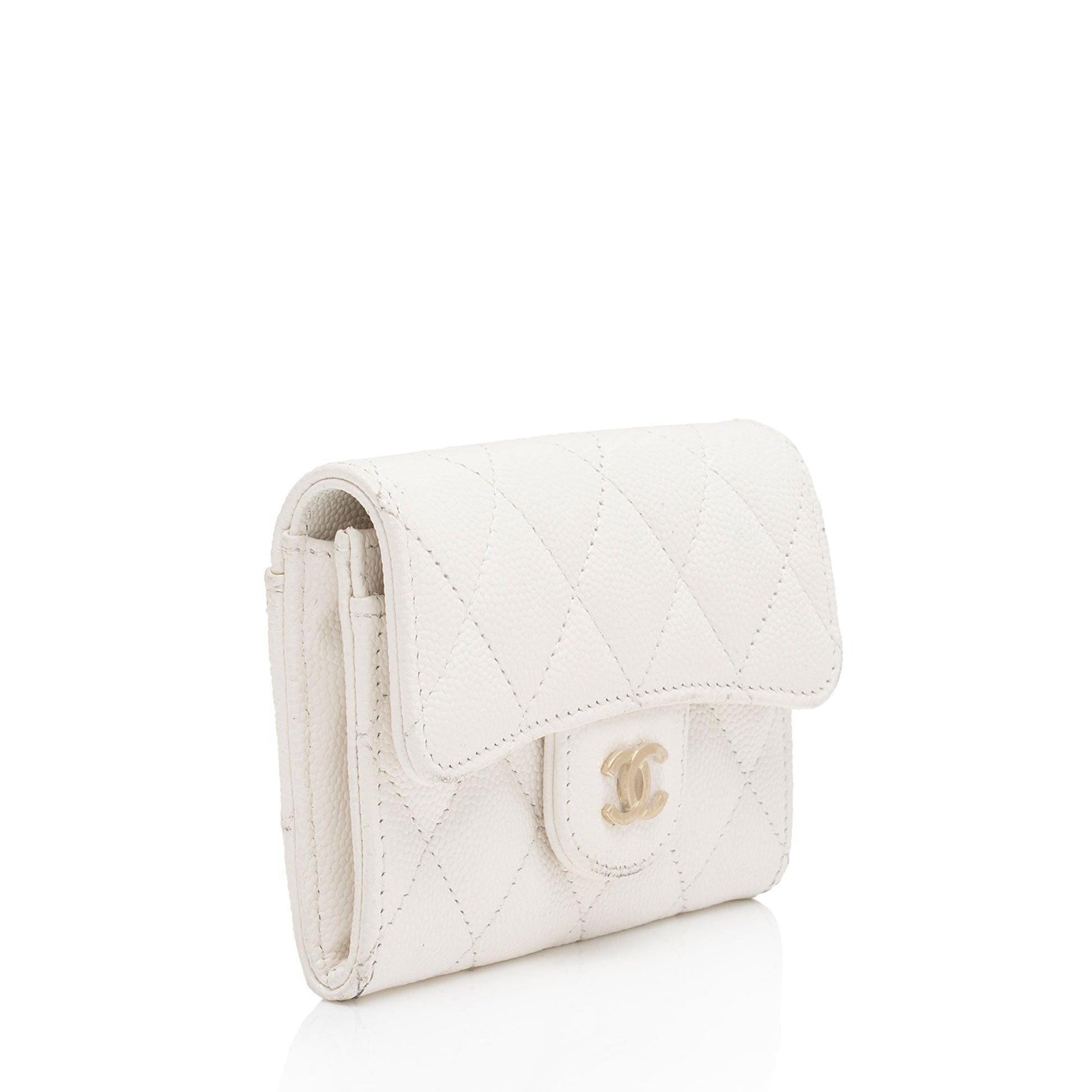 Chanel Caviar Classic Card Holder SHF-RUM2mf Leather Wallet Case