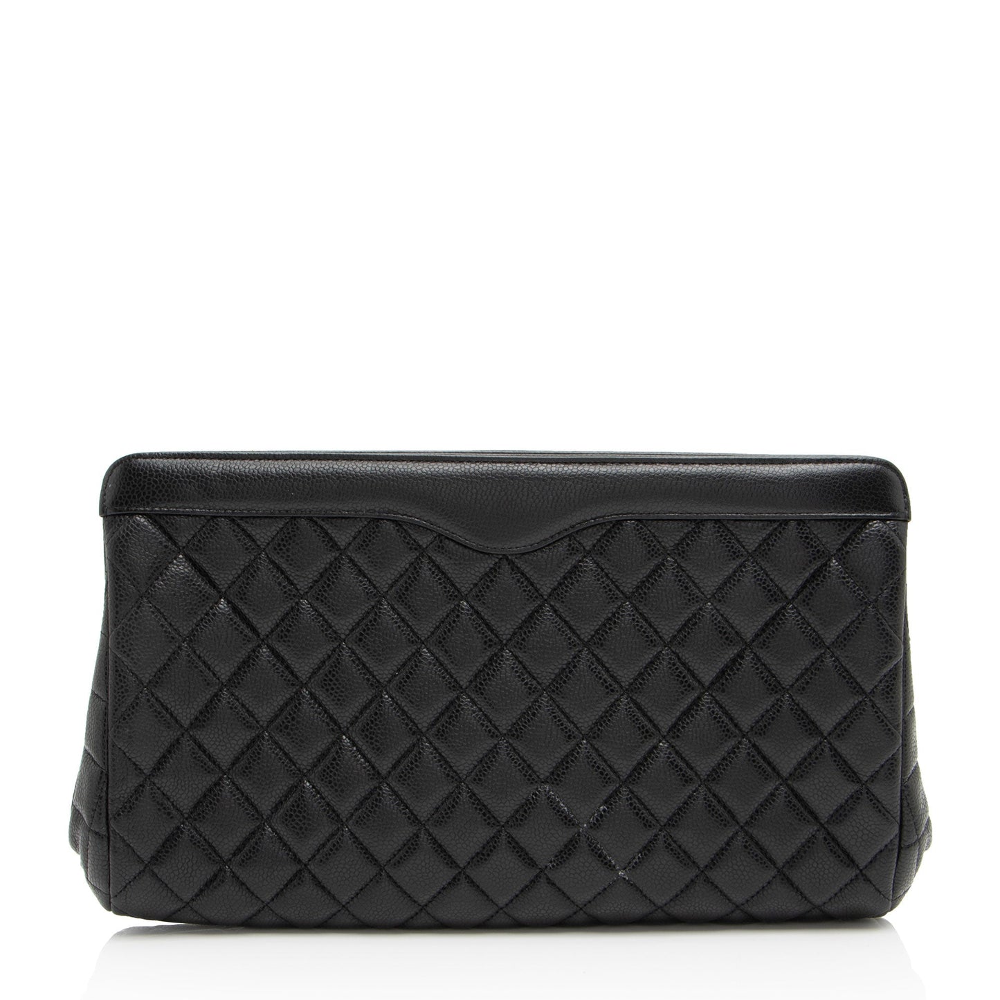 Chanel Caviar Leather CC Frame Clutch (SHF-sS7xNc)