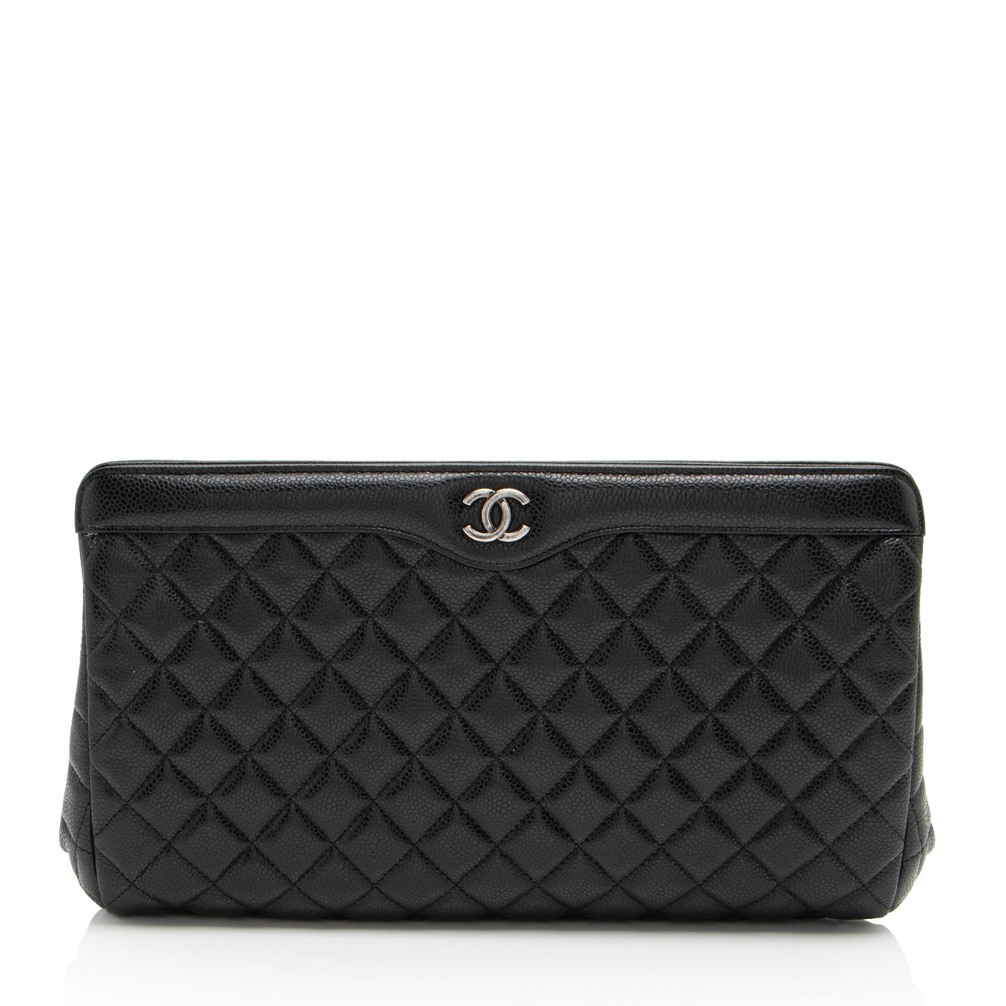 Chanel Caviar CC Frame SHF-sS7xNc Leather Clutch Bag