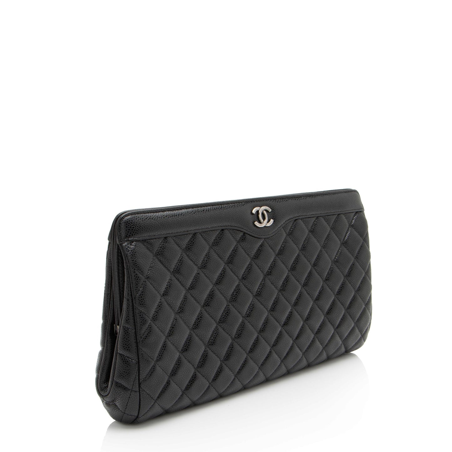 Chanel Caviar CC Frame SHF-sS7xNc Leather Clutch Bag