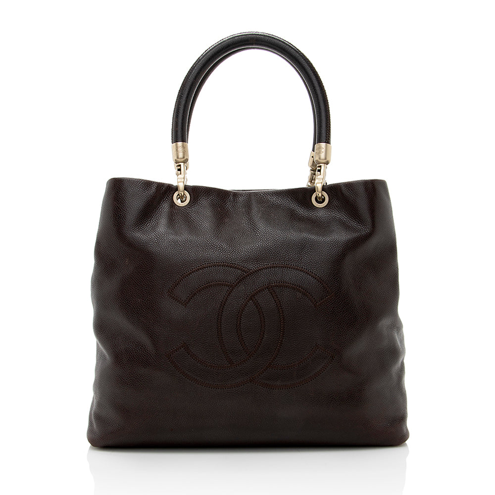 Chanel Caviar CC SHF Leather Tote Bag