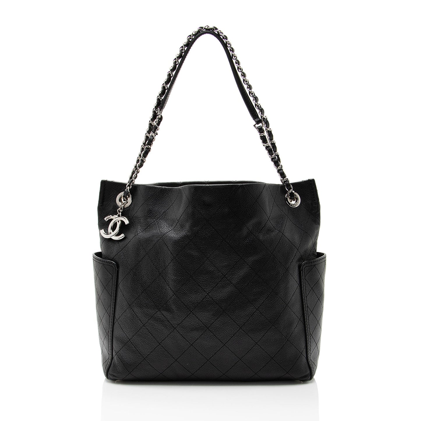Chanel Caviar CC Pocket Hobo Leather Shoulder Bag