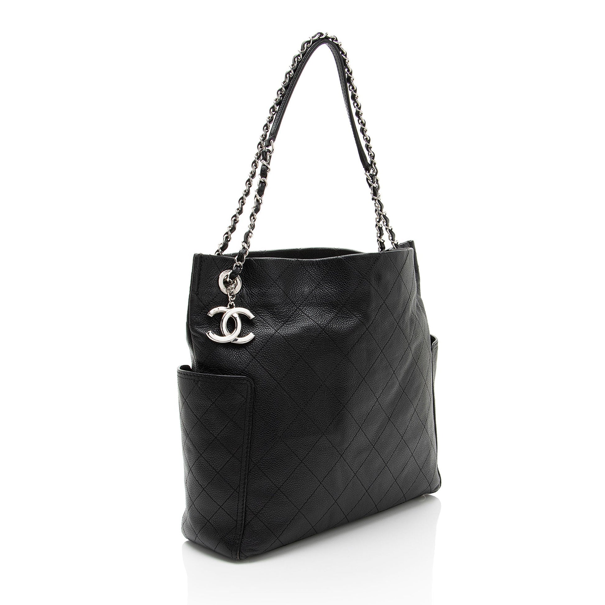 Chanel Caviar CC Pocket Hobo Leather Shoulder Bag