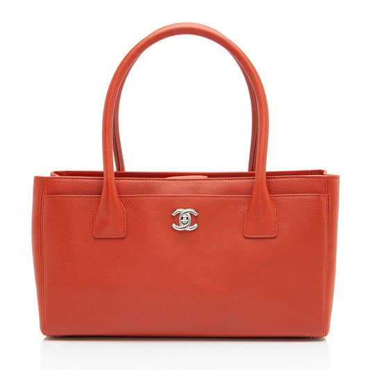 Chanel Caviar Cerf Classic Executive Small Leather Tote Bag