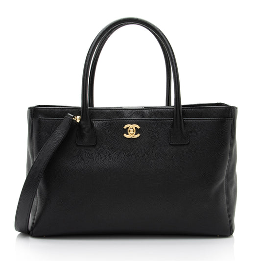 Chanel Caviar Cerf Classic Executive SHF-vQMVxy Leather Tote Bag