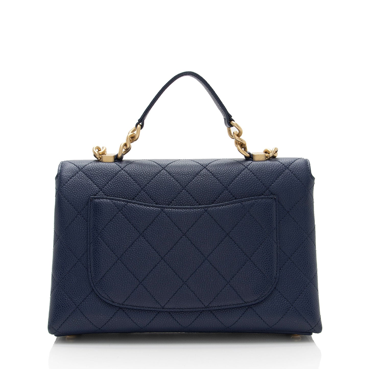 Chanel Caviar Chic Affinity Top Handle SHF-ocTgVA Leather Handbag