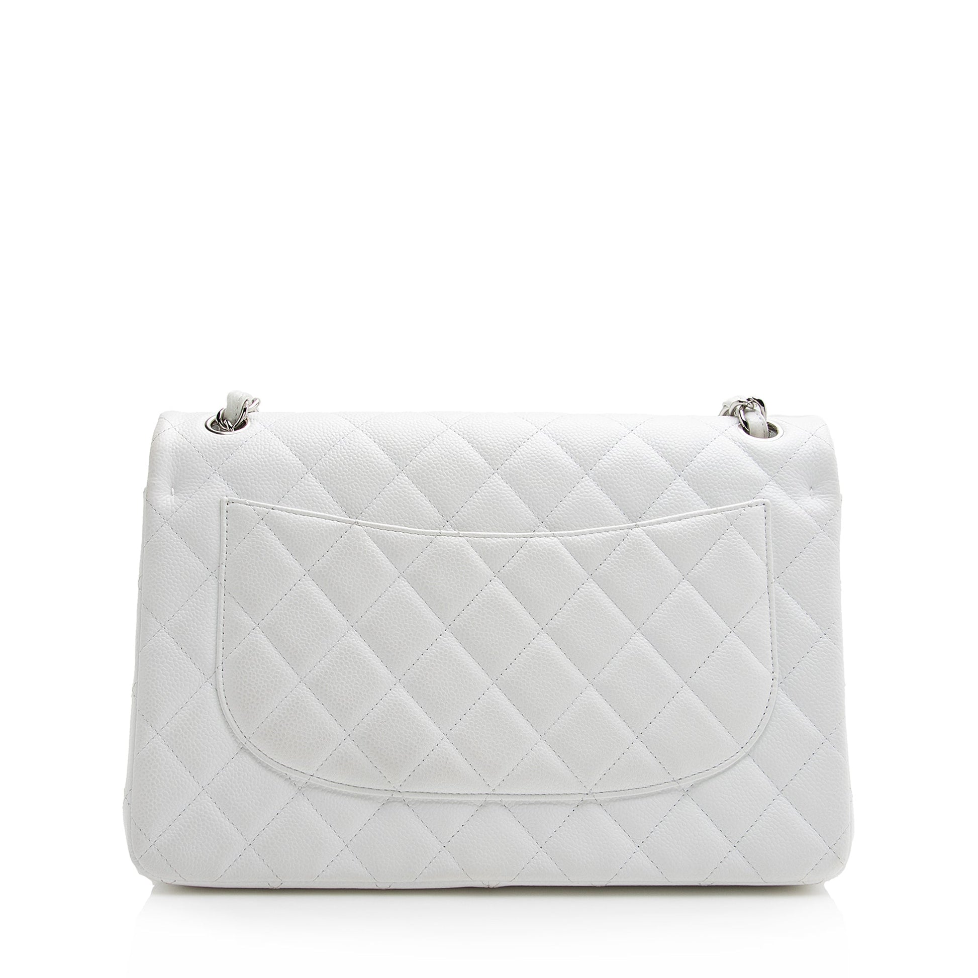 Chanel Caviar Classic Jumbo Double Flap SHF Leather Shoulder Bag