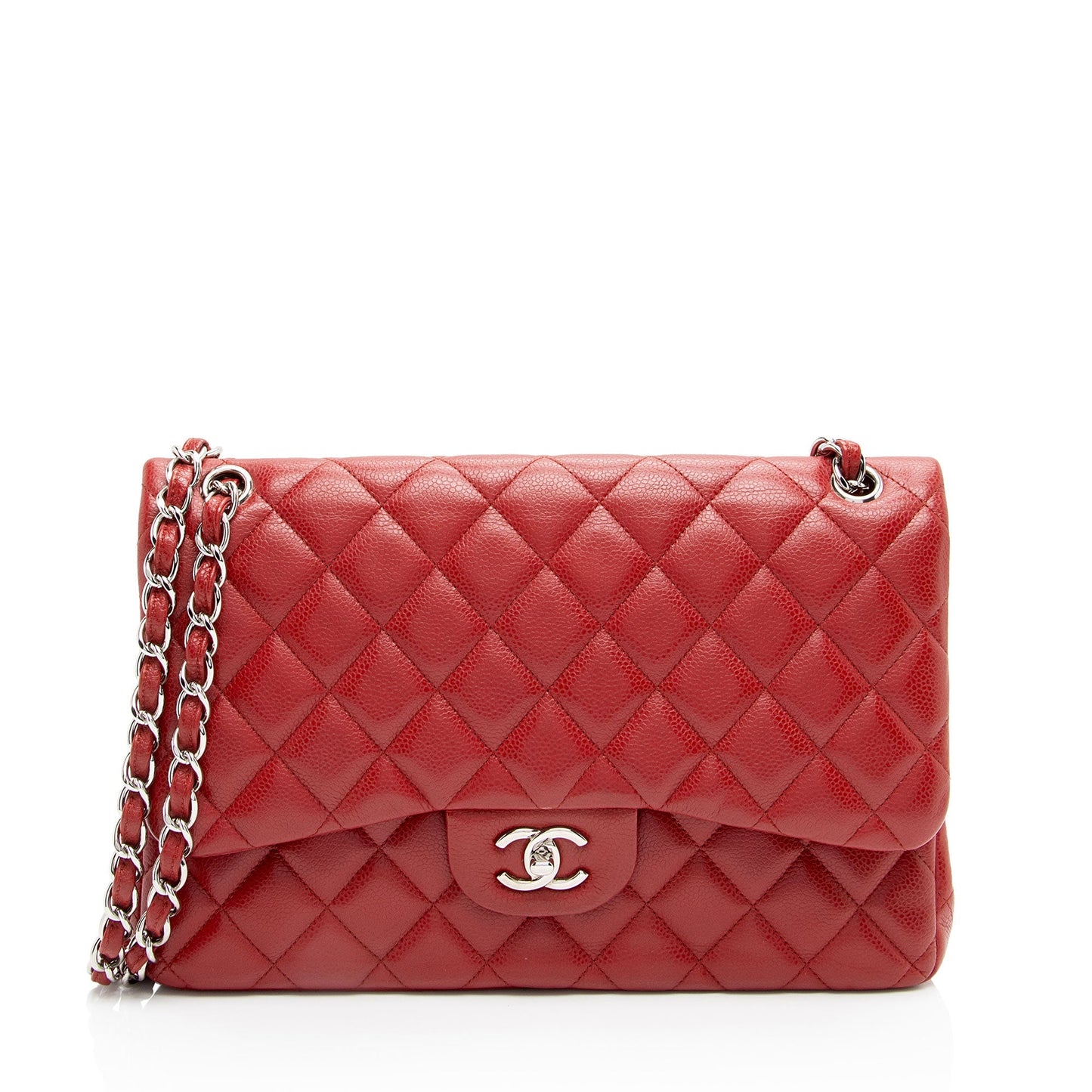Chanel Caviar Classic Jumbo Double Flap SHF-SJeAZK Leather Shoulder Bag