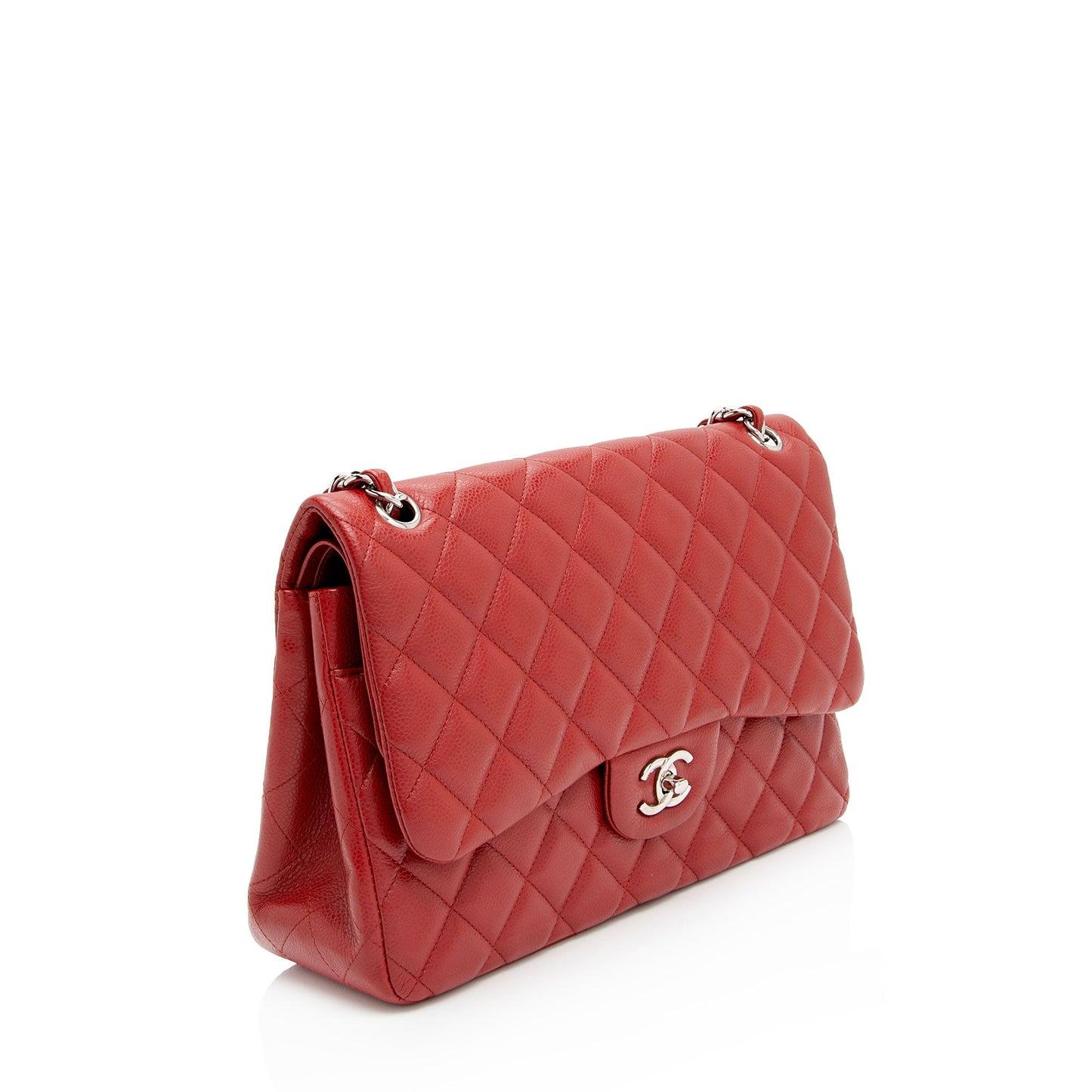 Chanel Caviar Classic Jumbo Double Flap SHF-SJeAZK Leather Shoulder Bag