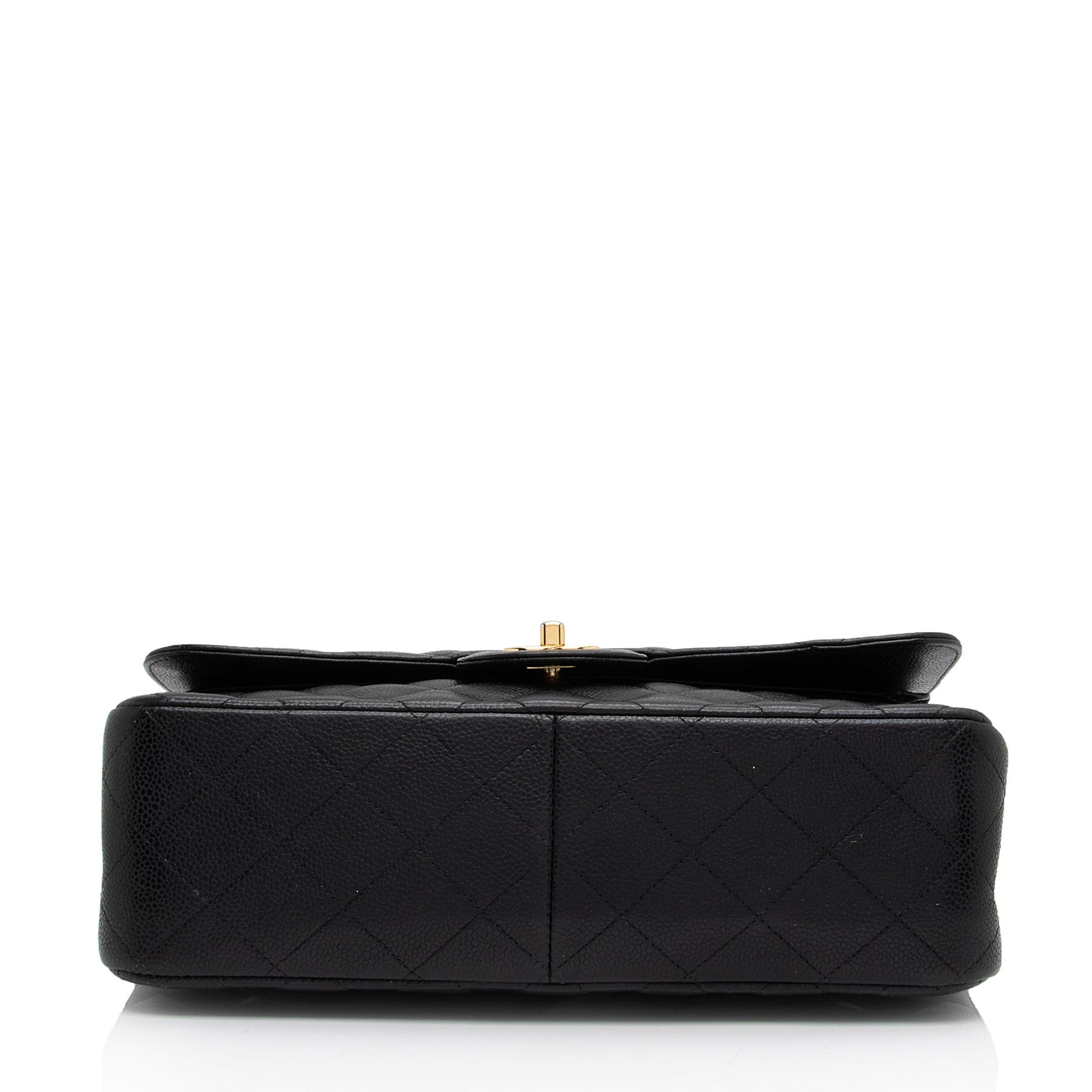 Chanel Caviar Leather Classic Jumbo Double Flap Bag (SHF-xAxzXd)