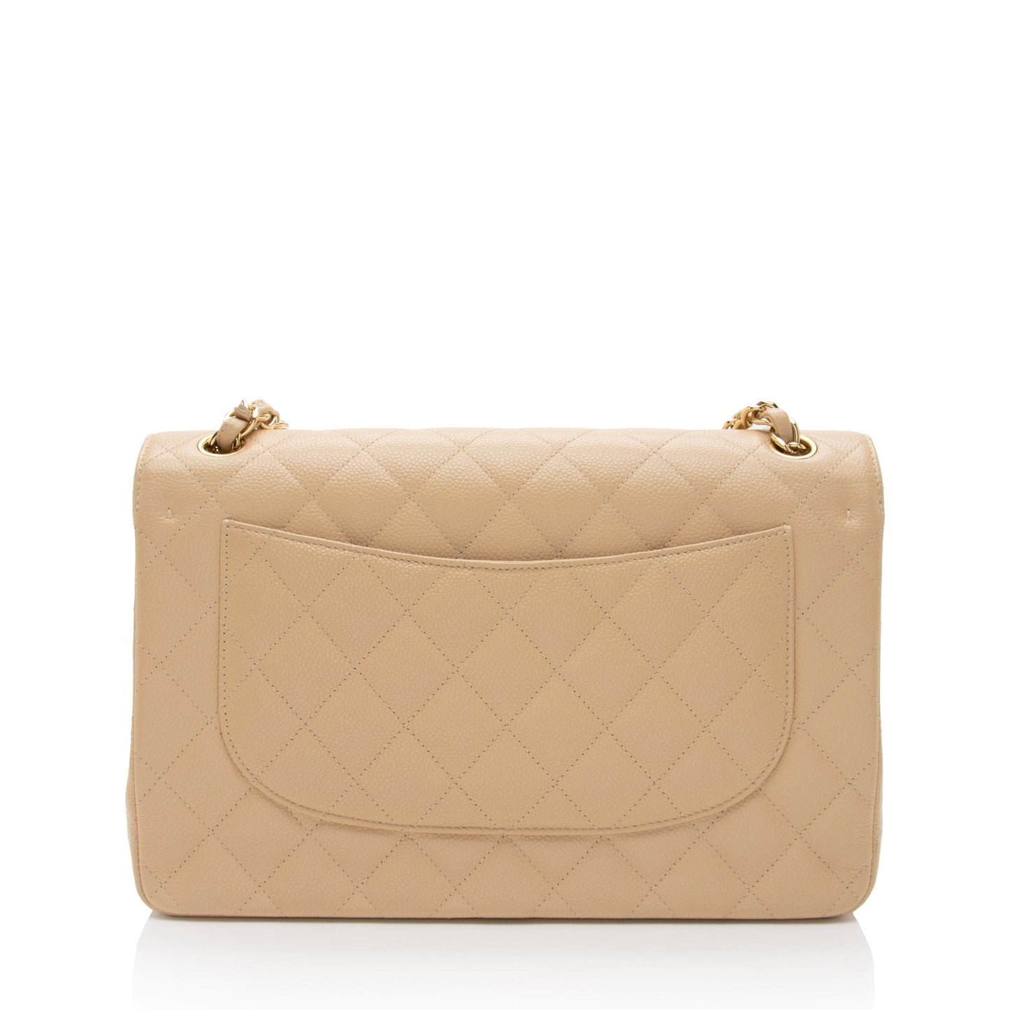 Chanel Caviar Classic Jumbo Double Flap Leather Shoulder Bag