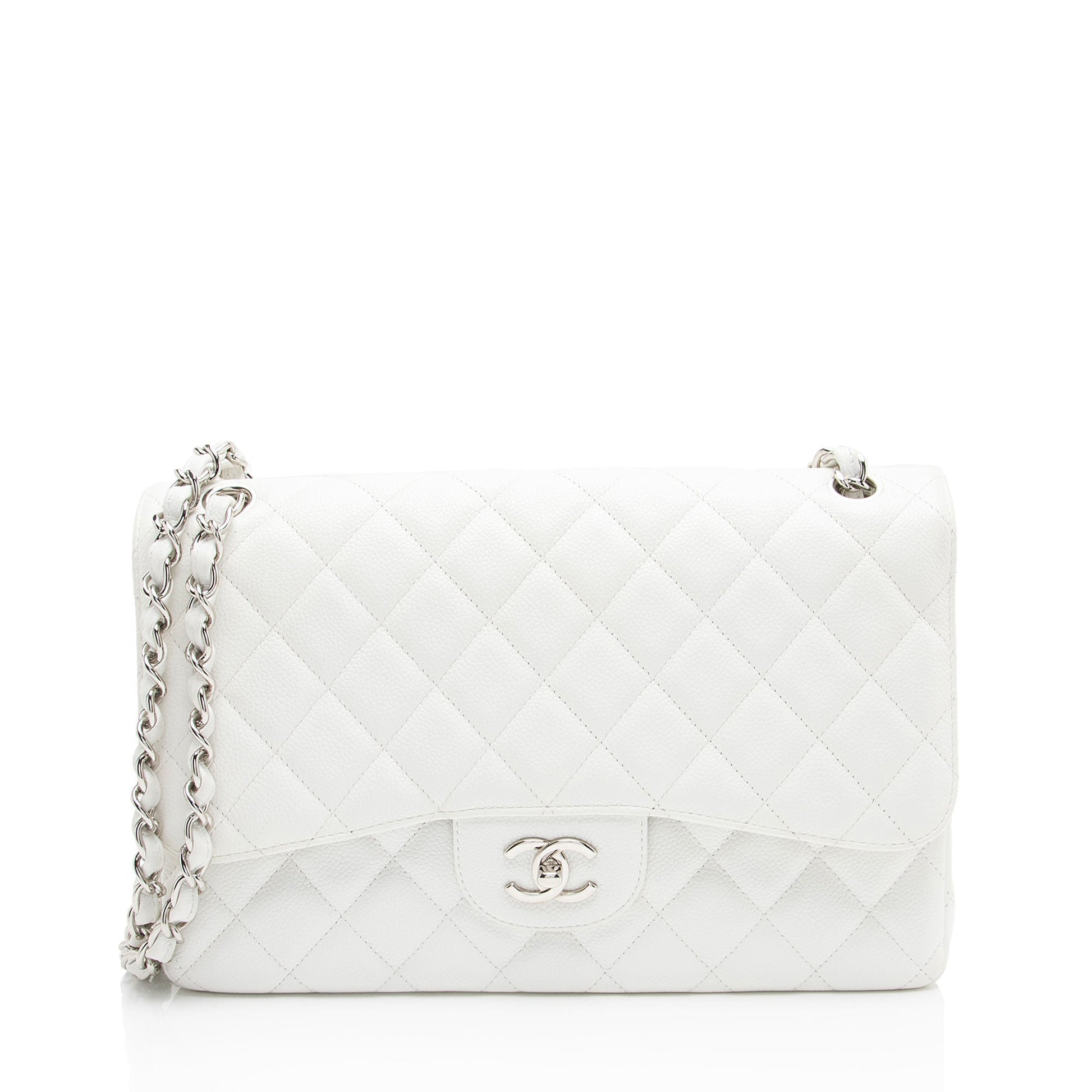 Chanel Caviar Classic Jumbo Double Flap Leather Shoulder Bag Bag 1