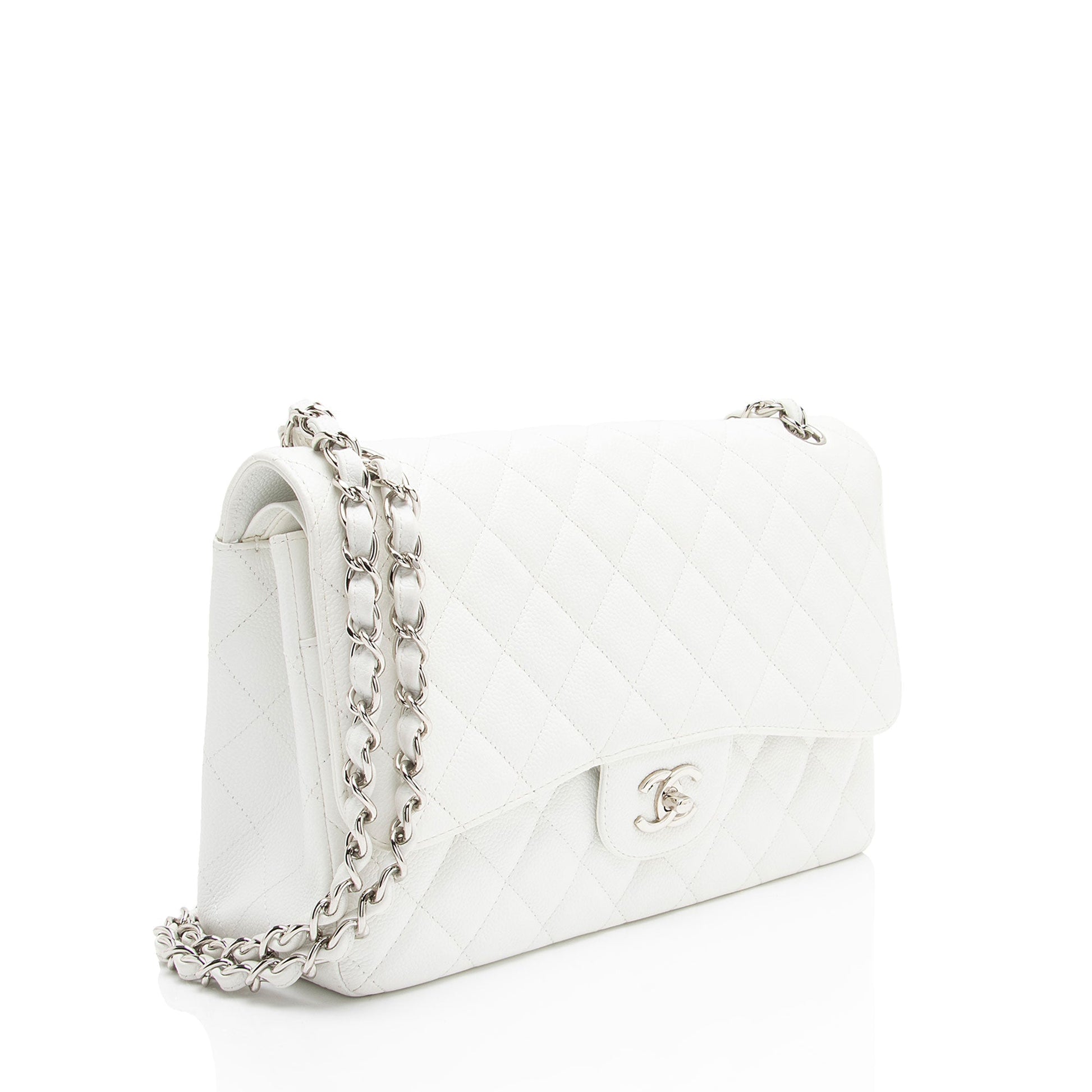 Chanel Caviar Classic Jumbo Double Flap Leather Shoulder Bag Bag 1
