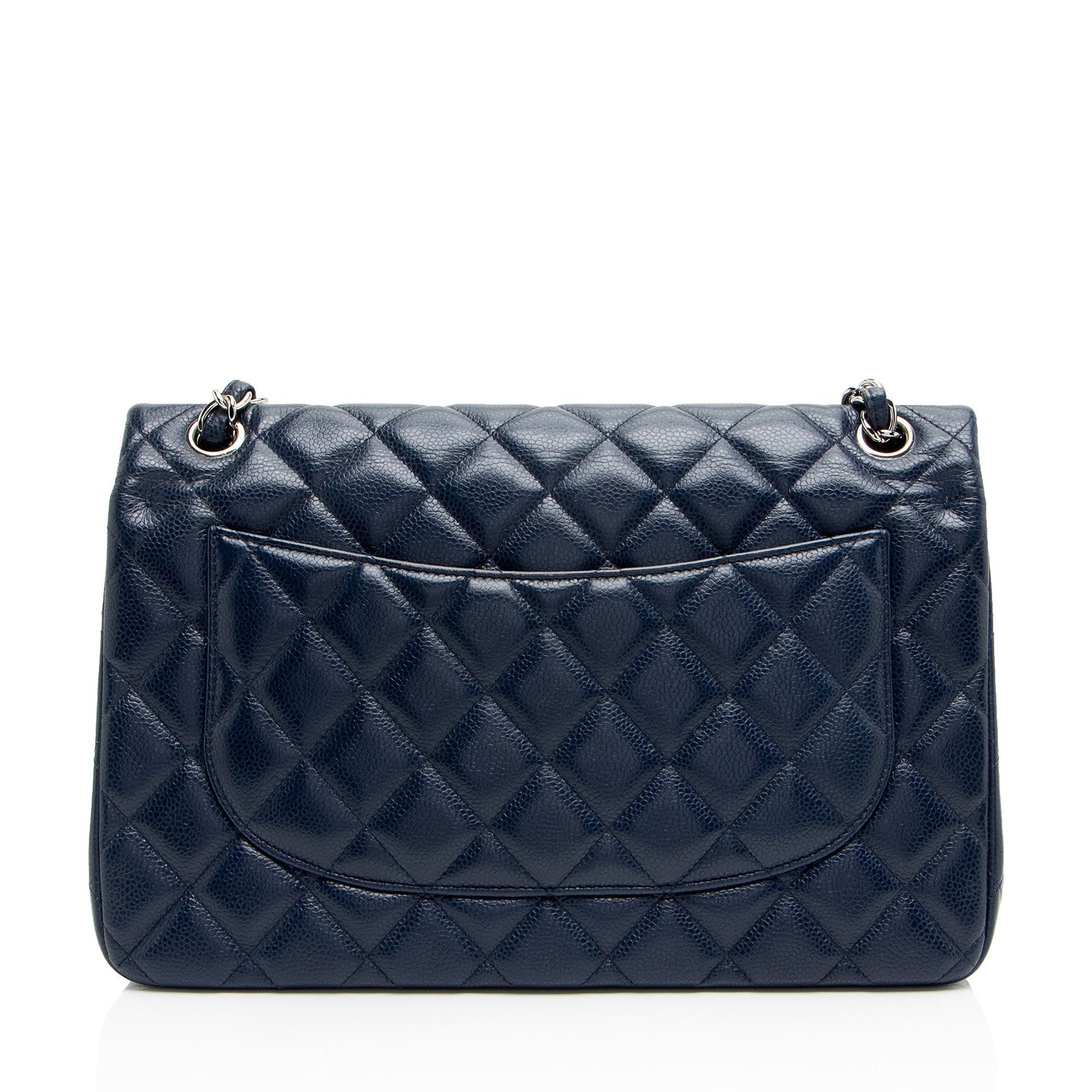 Chanel Caviar Classic Jumbo Double Flap Leather Shoulder Bag Bag 2