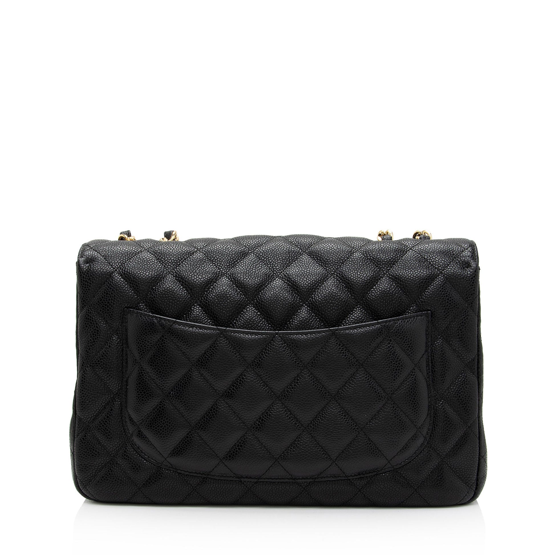 Chanel Caviar Classic Jumbo Single Flap SHF-LFr7oi Leather Shoulder Bag