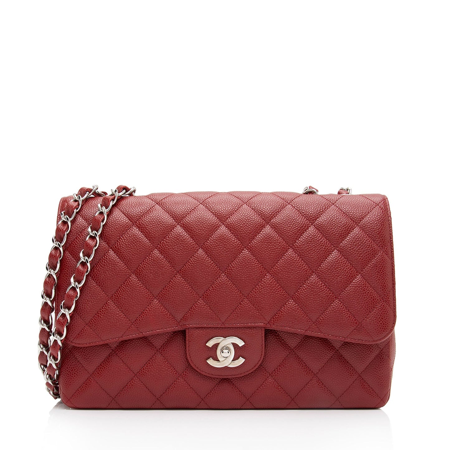 Chanel Caviar Classic Jumbo Single Flap SHF-xdYaEs Leather Shoulder Bag