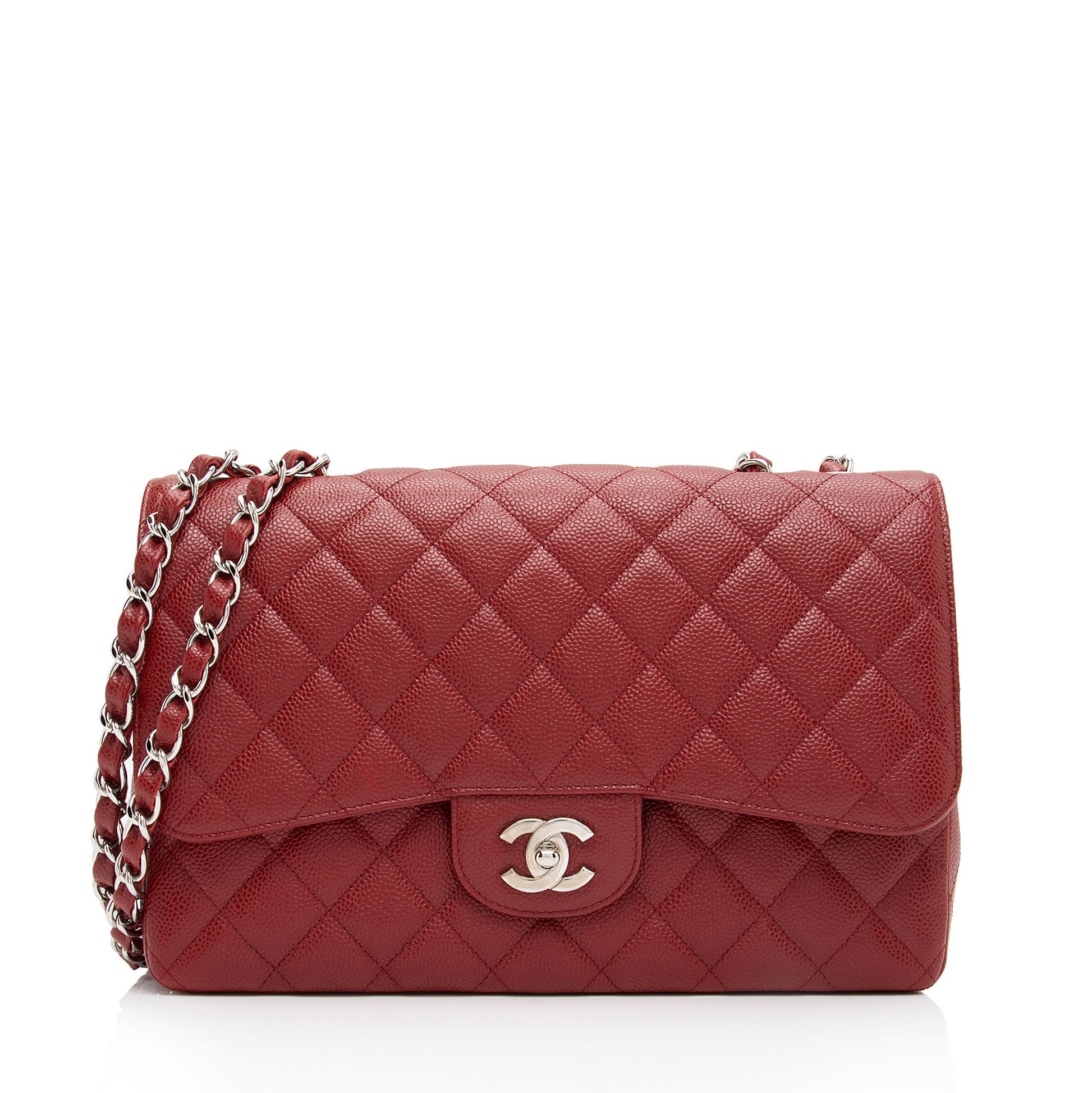 Chanel Caviar Classic Jumbo Single Flap SHF-xdYaEs Leather Shoulder Bag