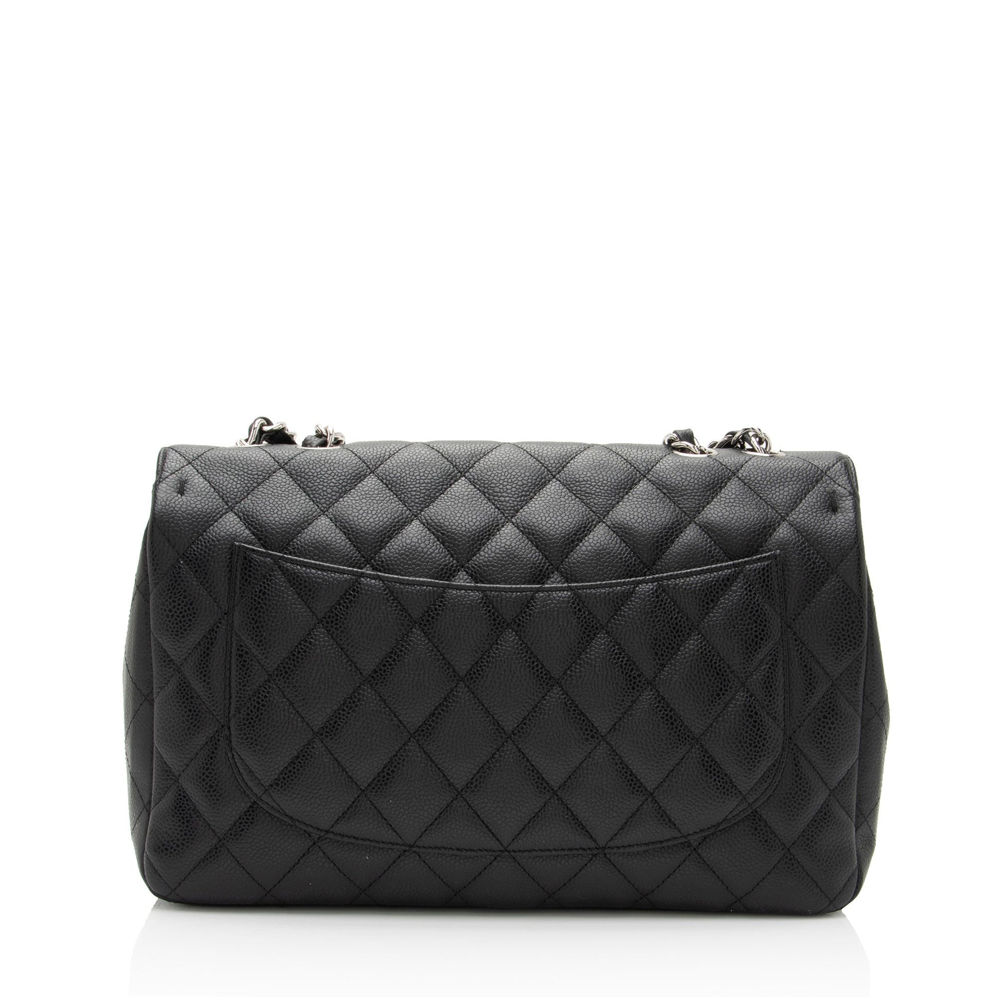 Chanel Caviar Classic Jumbo Single Flap SHF-TAC3Im Leather Shoulder Bag