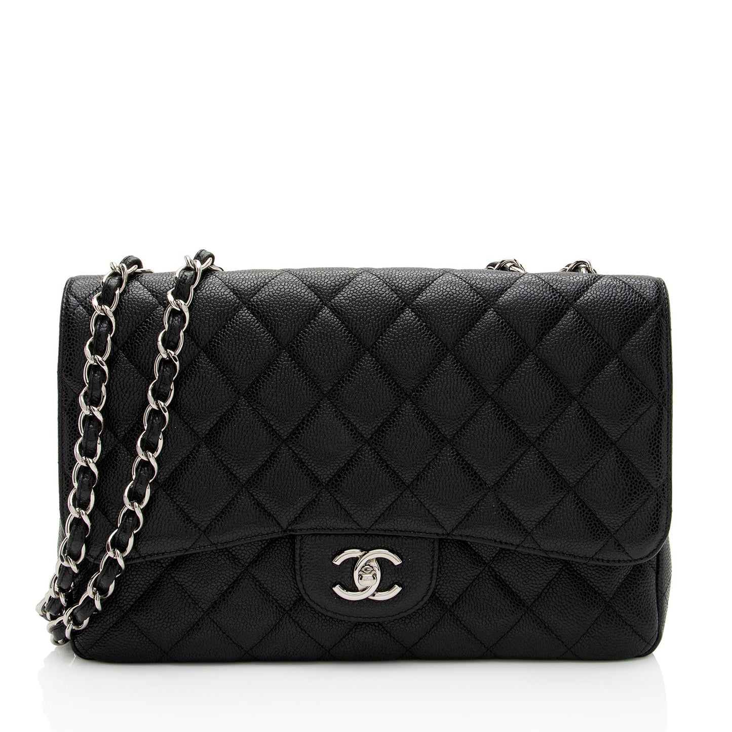 Chanel Caviar Classic Jumbo Single Flap SHF-LHfnsx Leather Shoulder Bag