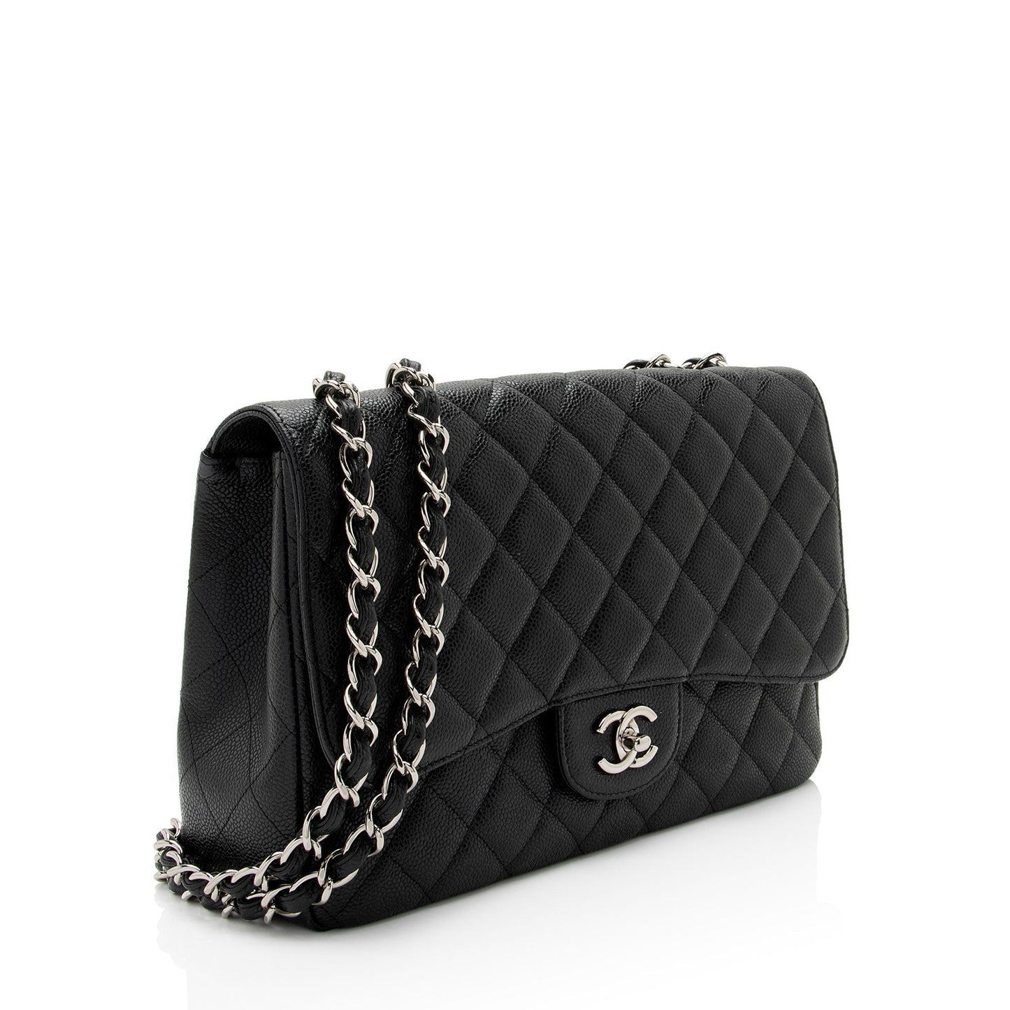 Chanel Caviar Classic Jumbo Single Flap SHF-LHfnsx Leather Shoulder Bag