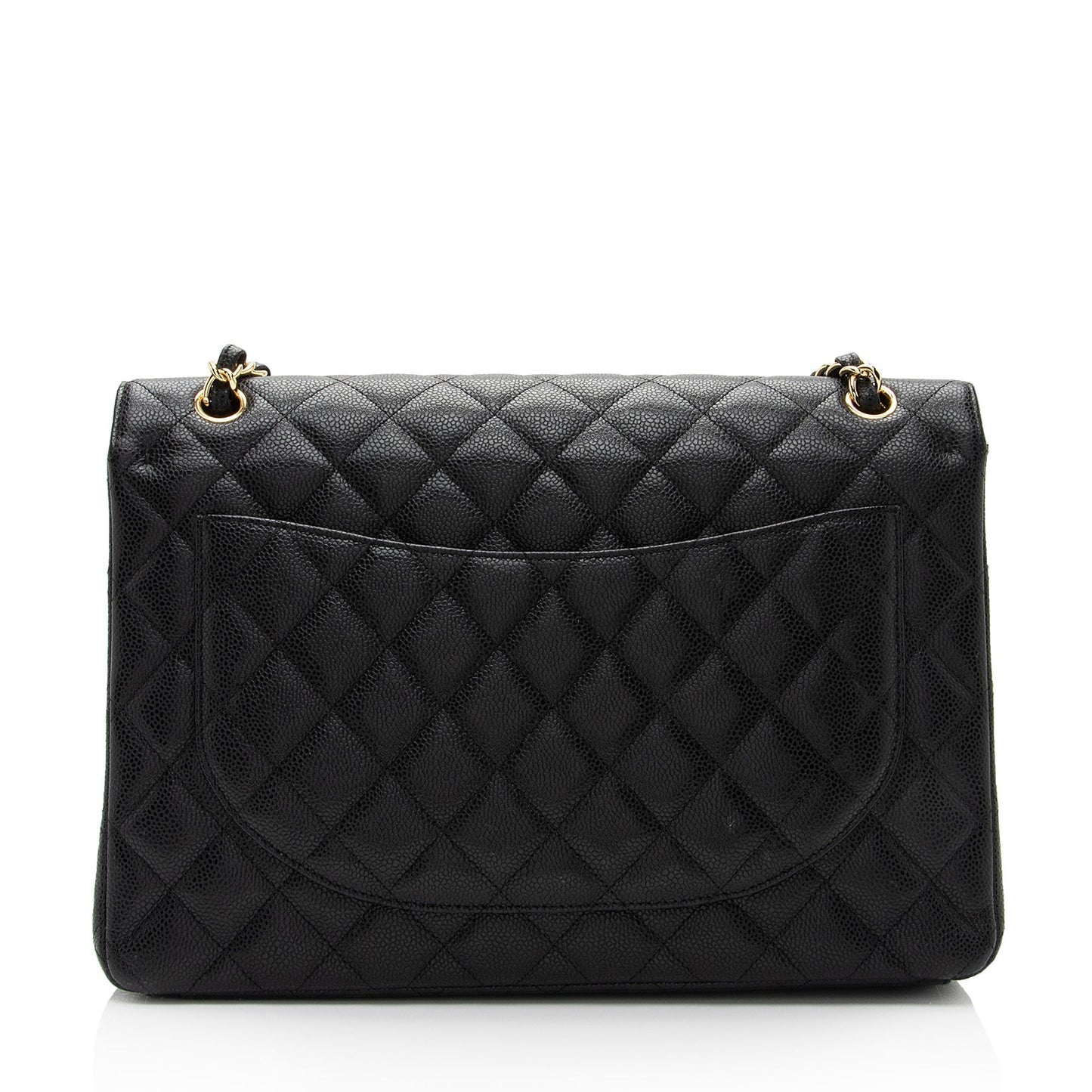 Chanel Caviar Classic Maxi Double Flap SHF-ssGyC1 Leather Shoulder Bag