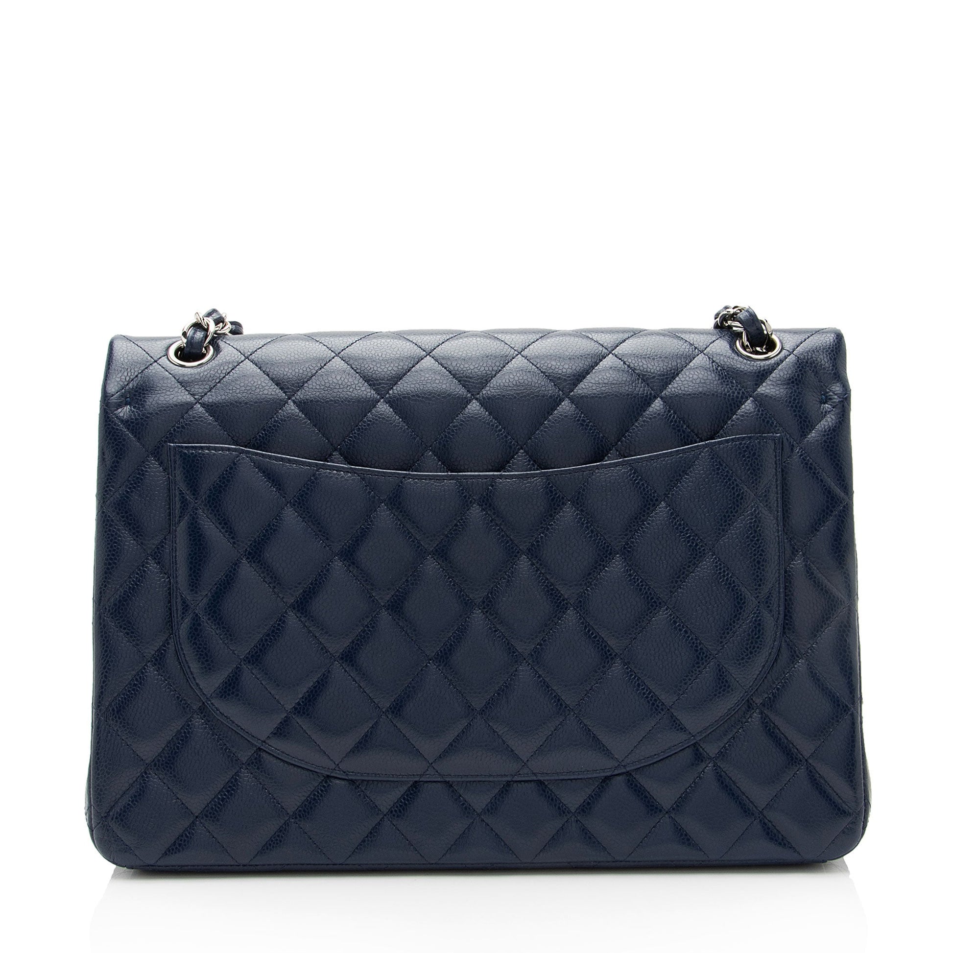 Chanel Caviar Classic Maxi Double Flap SHF-U7Rzaz Leather Shoulder Bag