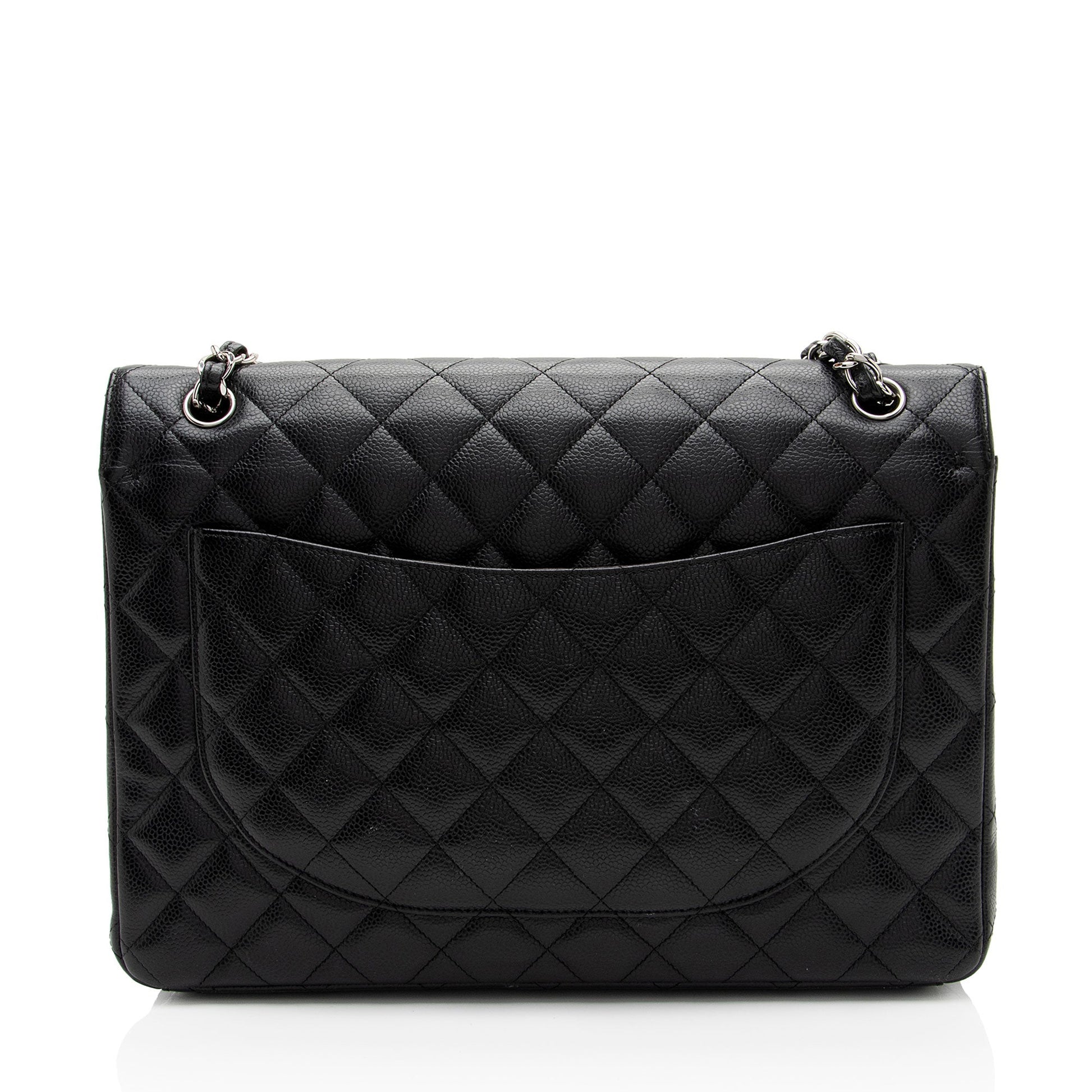 Chanel Caviar Classic Maxi Double Flap SHF-v8U2qf Leather Shoulder Bag
