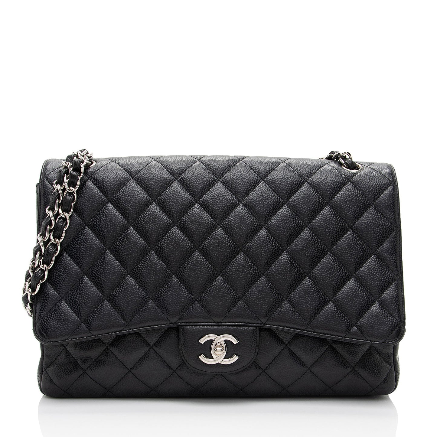 Chanel Caviar Classic Maxi Single Flap SHF-tdUQSa Leather Shoulder Bag